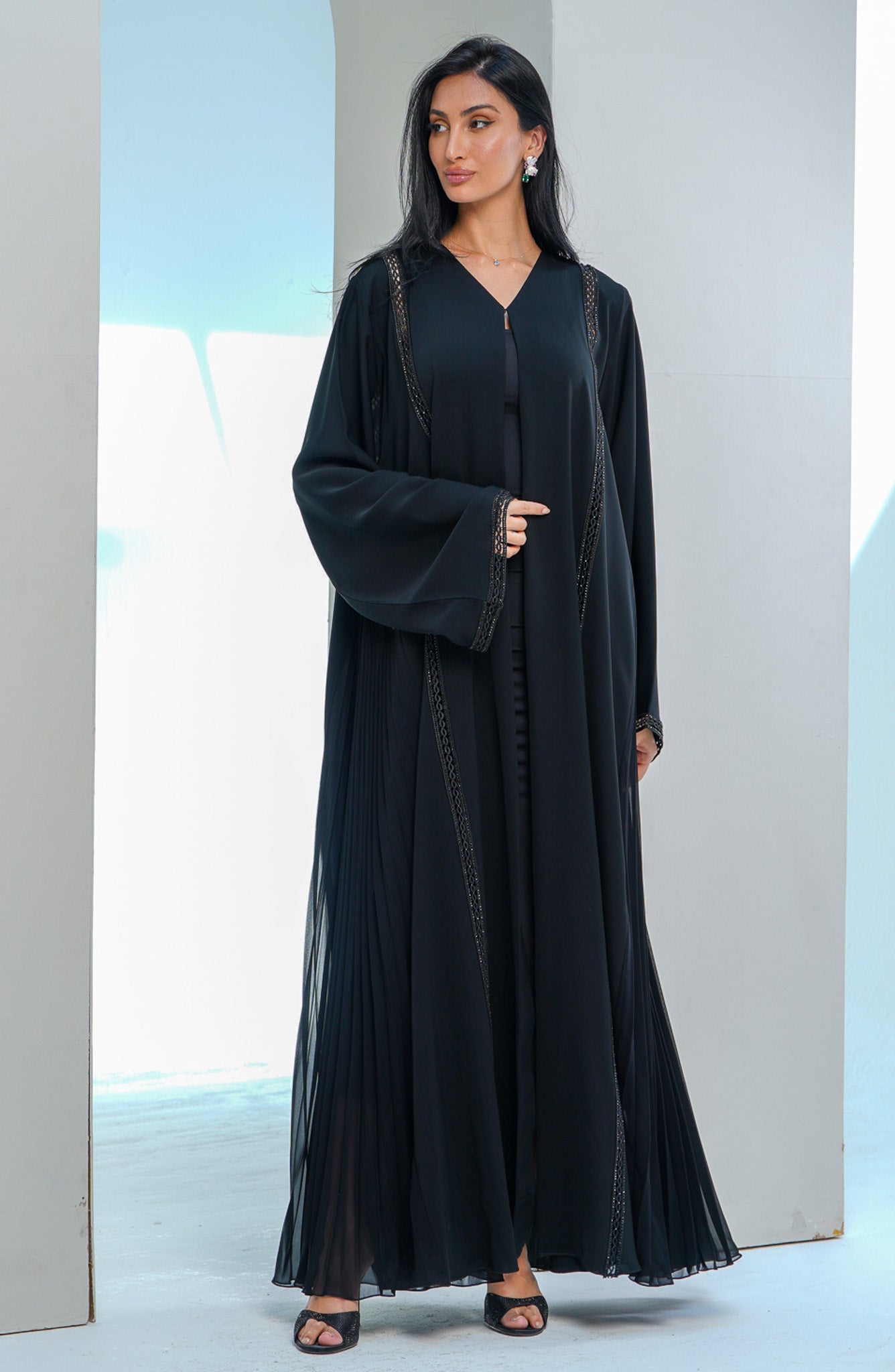 Shomoukh Abaya SS29709-35 - Black