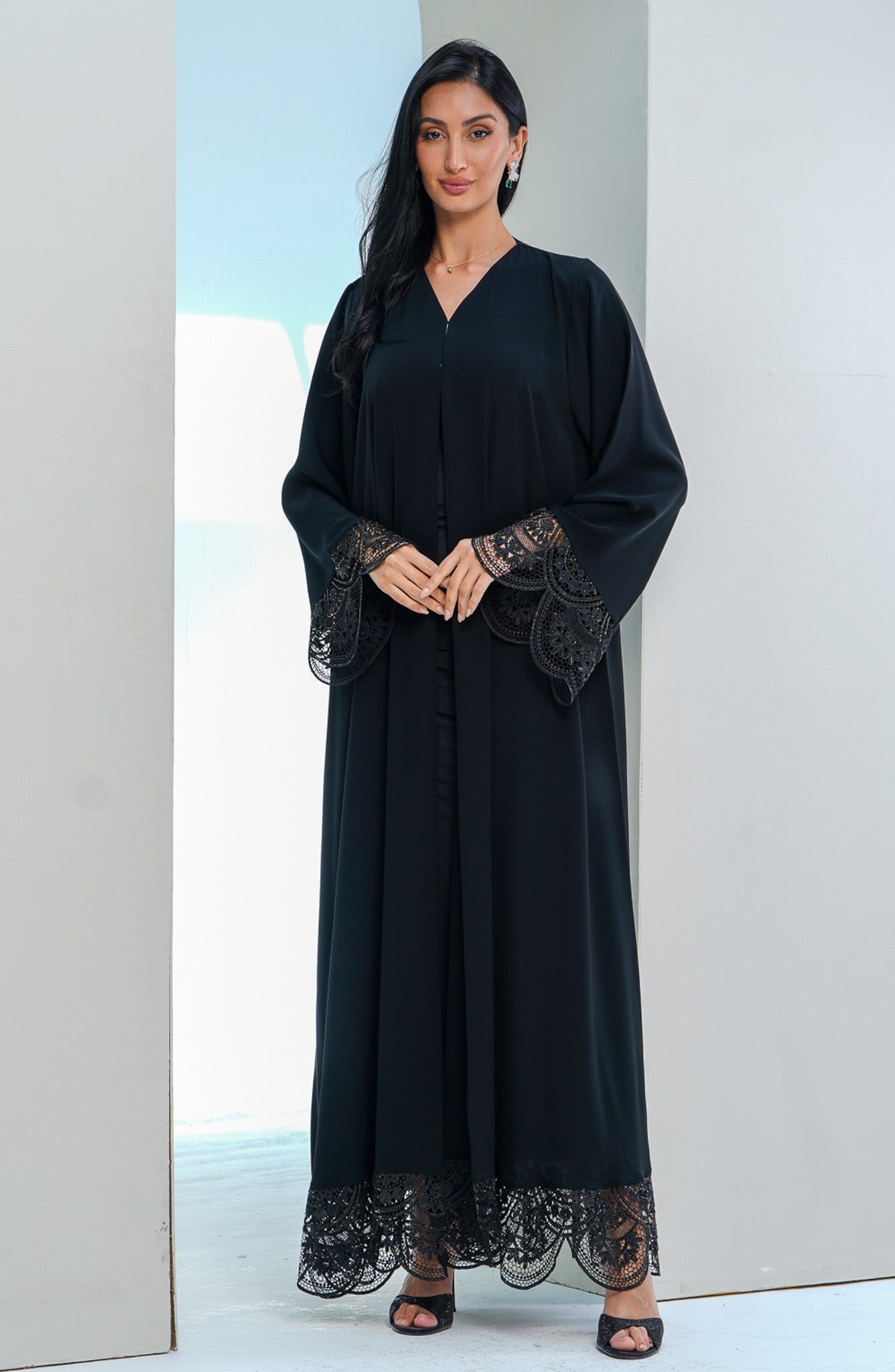 Shomoukh Abaya SS29309-45 - Black