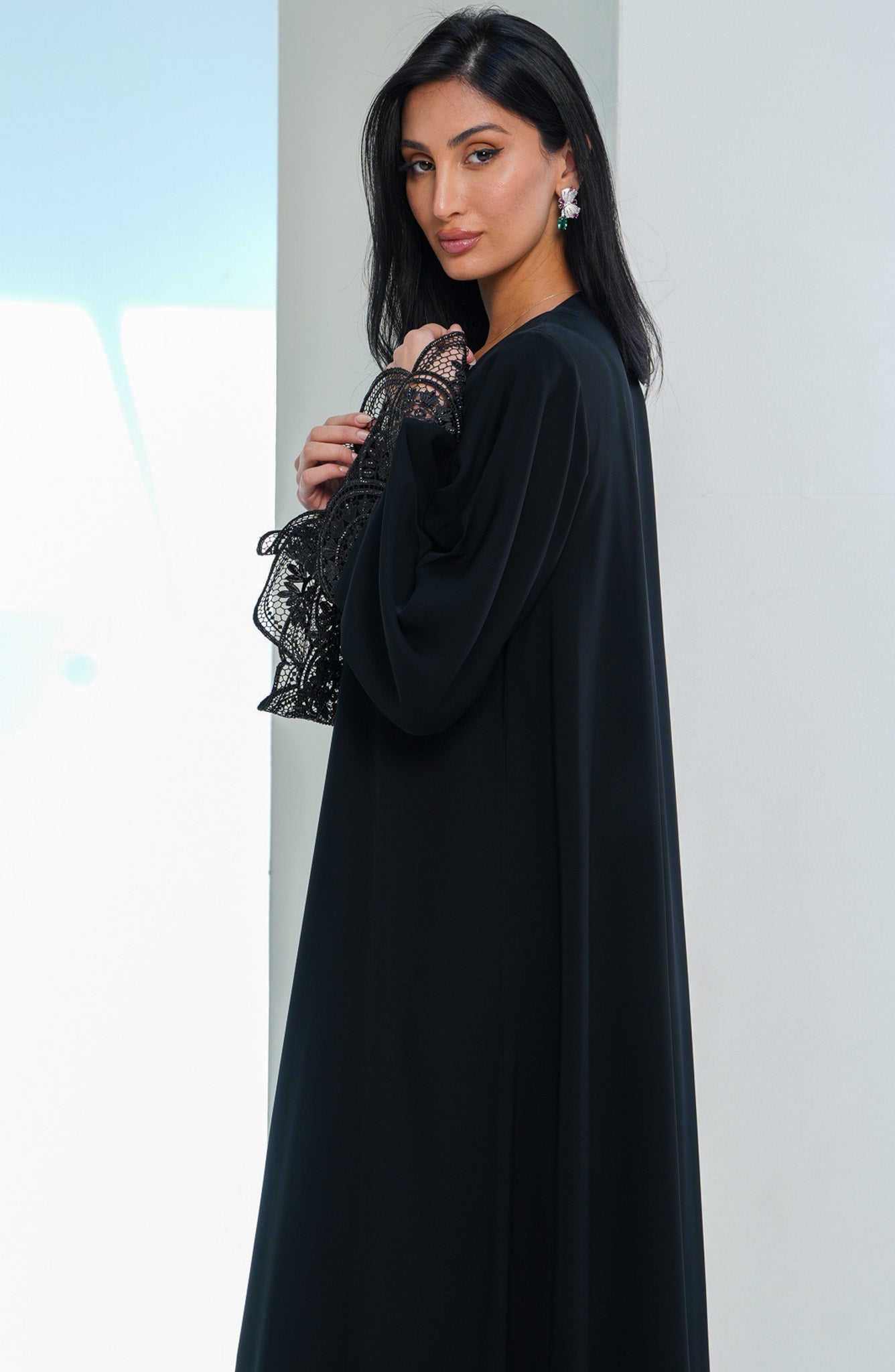 Shomoukh Abaya SS29309-45 - Black