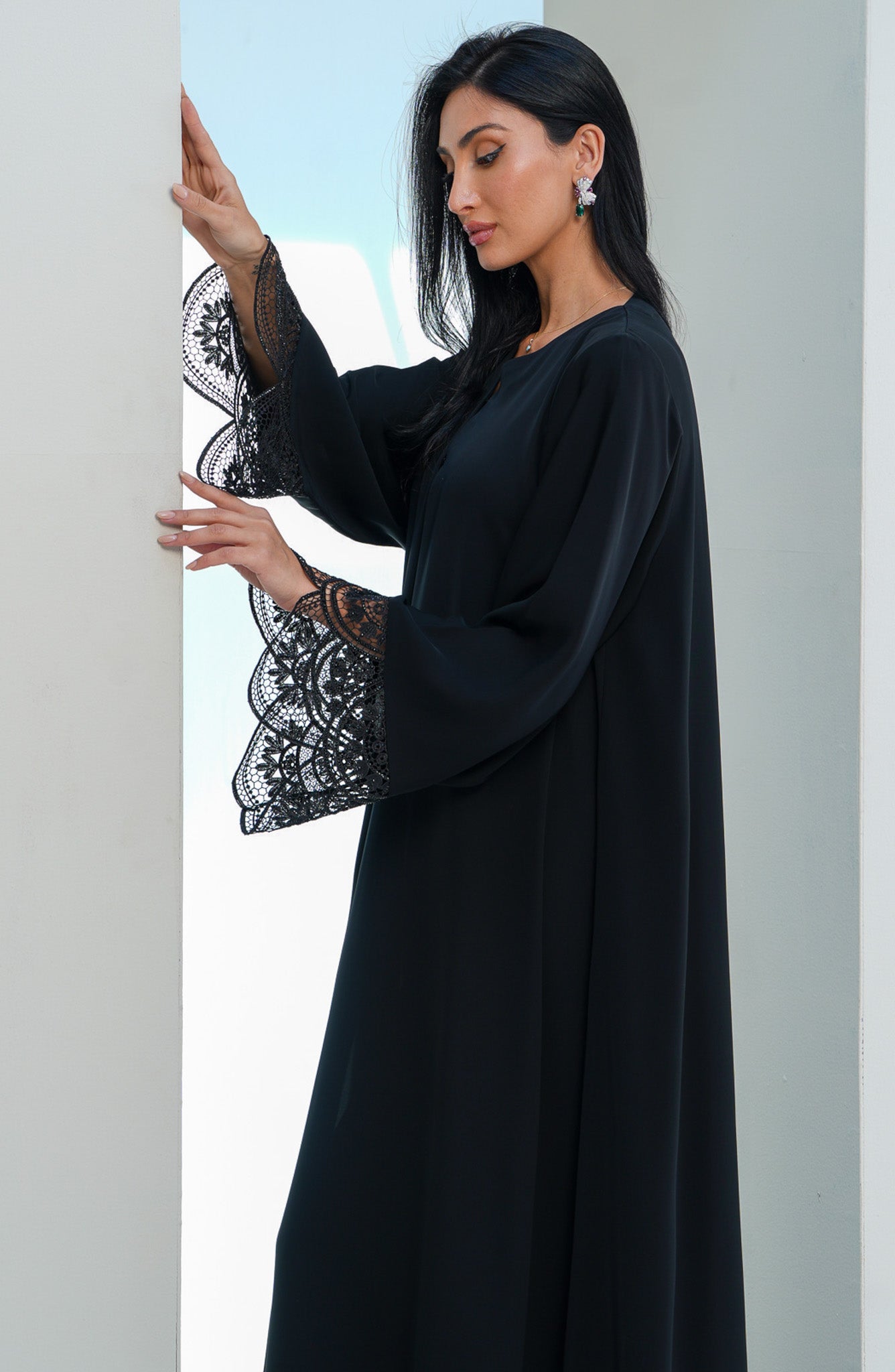 Shomoukh Abaya SS29309-45 - Black