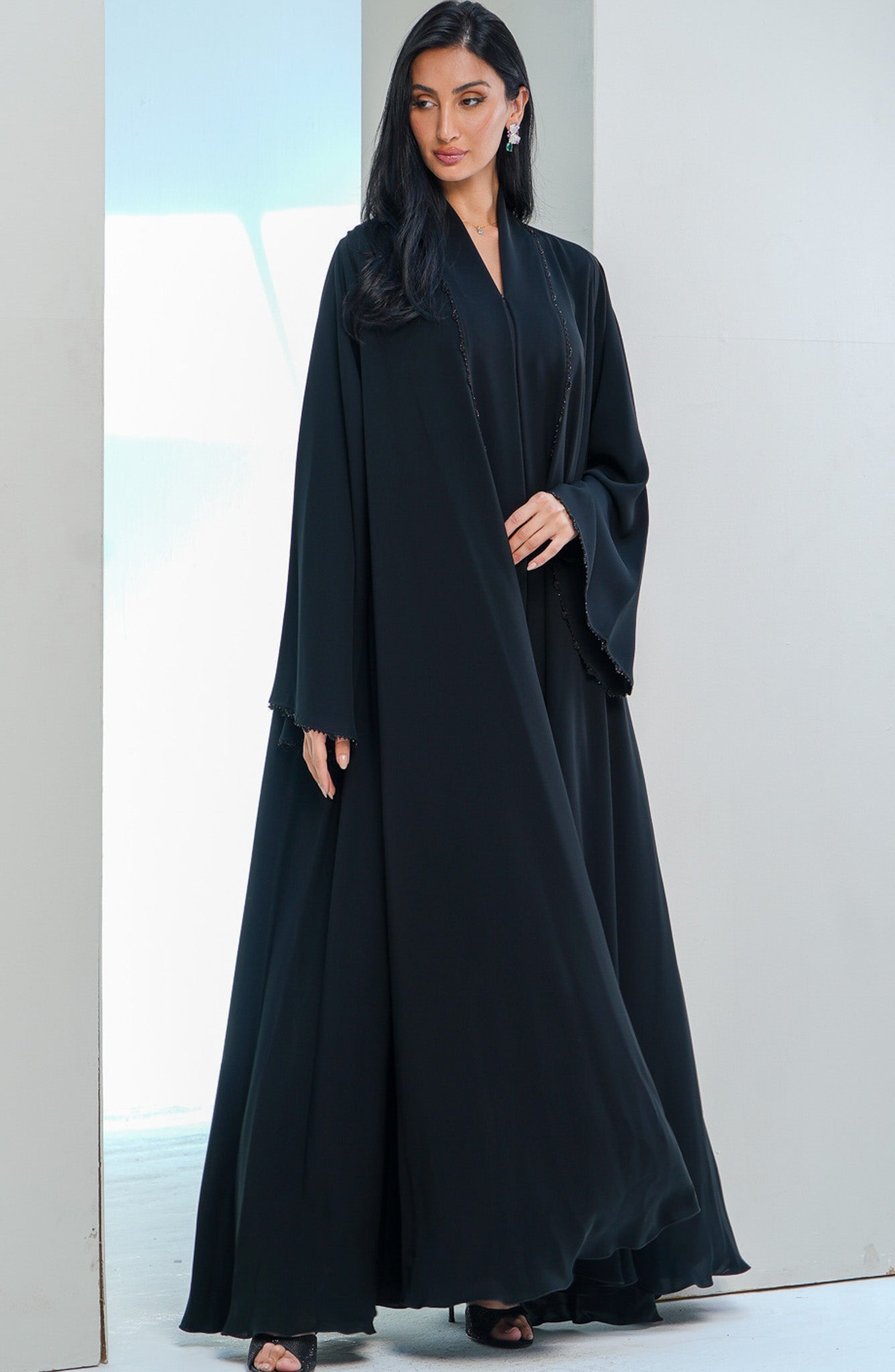 Shomoukh Abaya SS29509-49 - Black