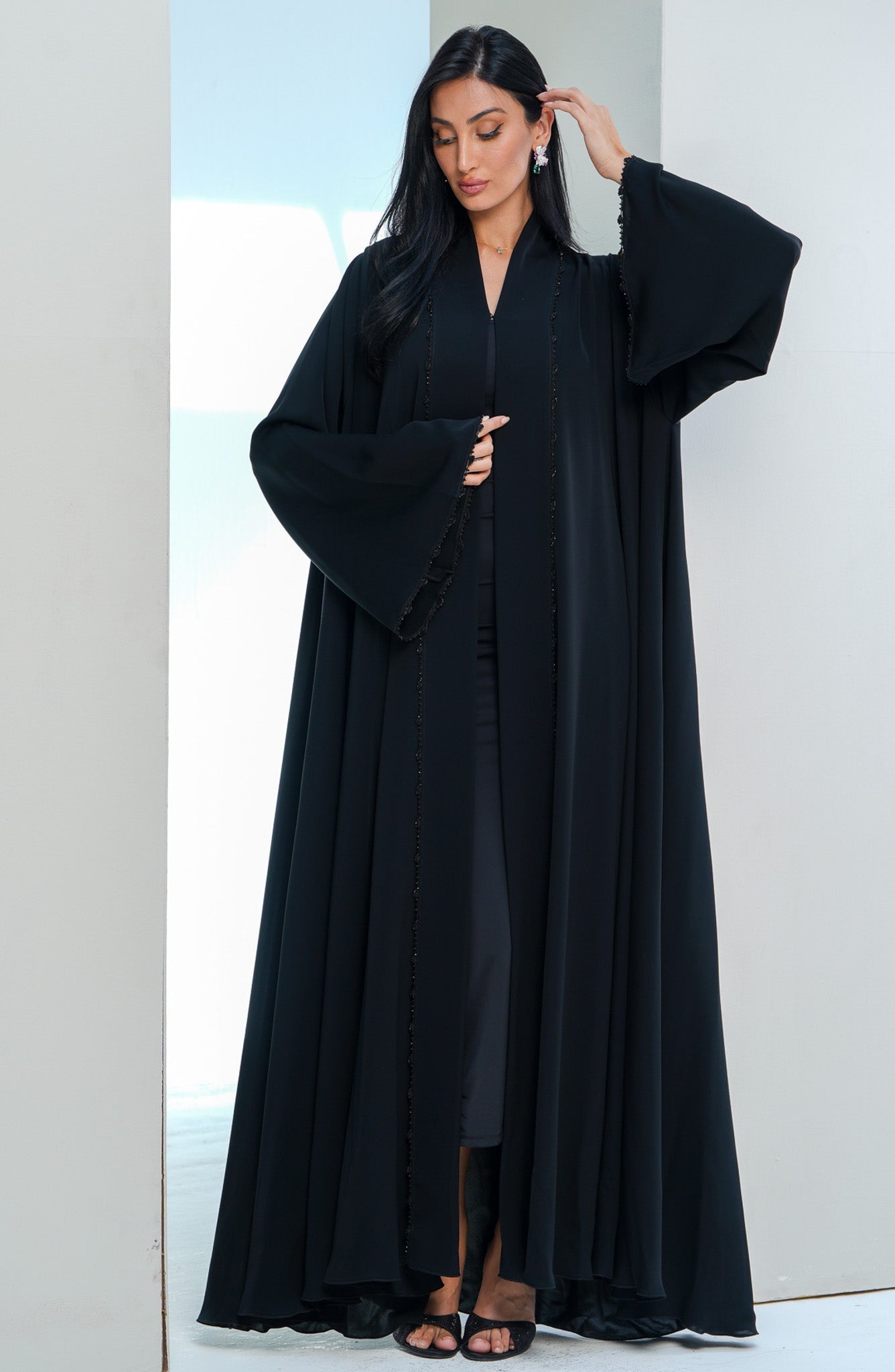 Shomoukh Abaya SS29509-49 - Black