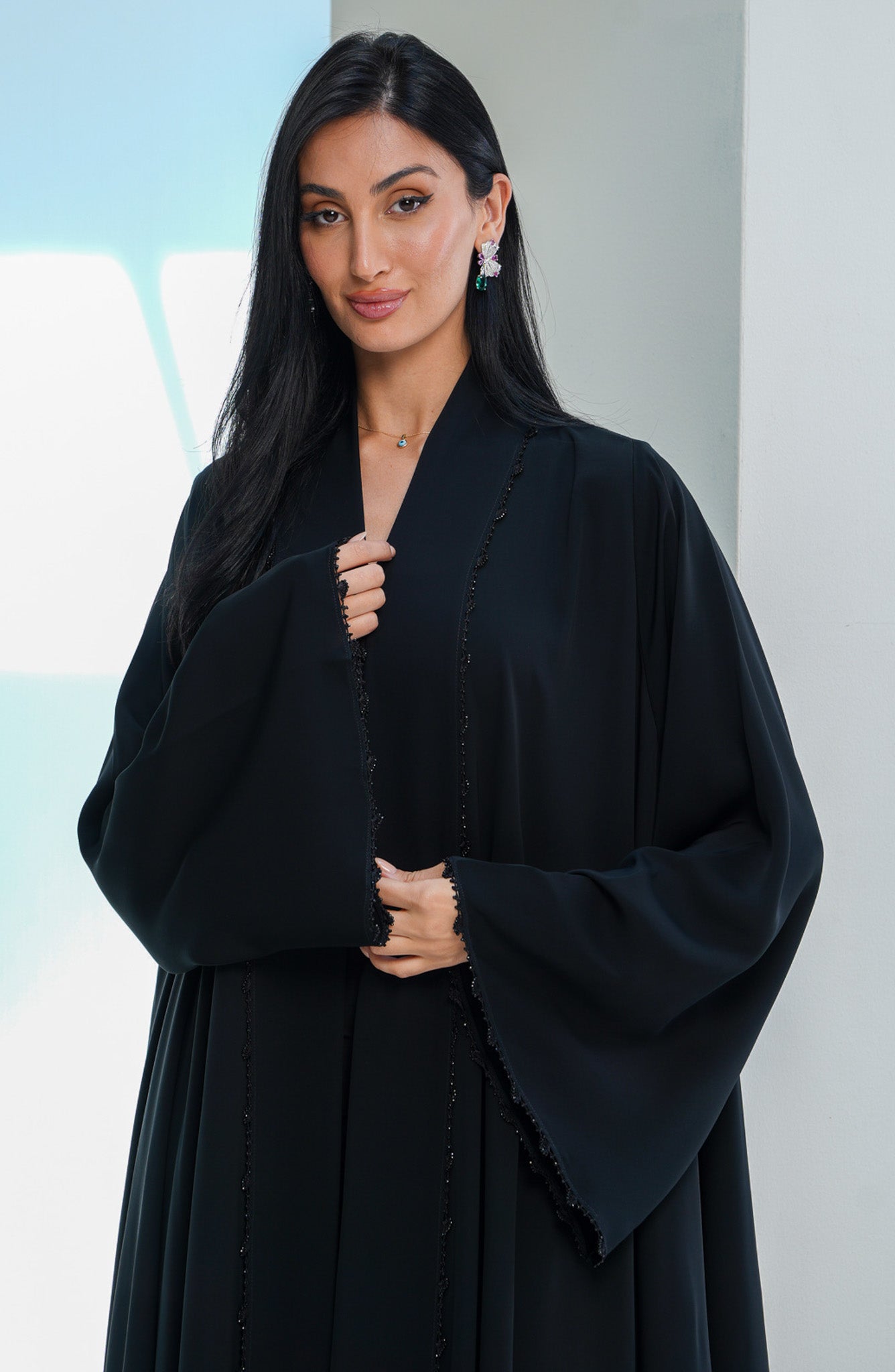 Shomoukh Abaya SS29509-49 - Black