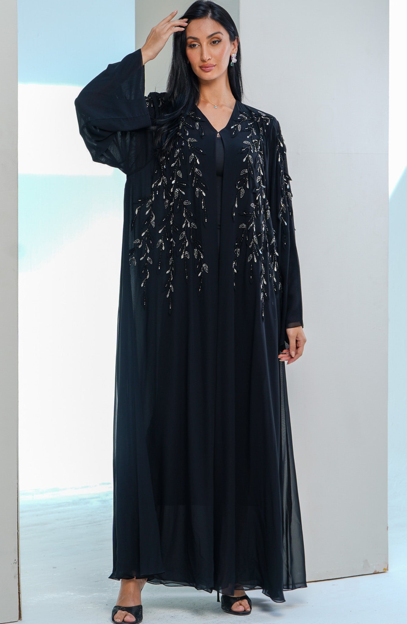 Shomoukh Abaya SS39209-19 - Black