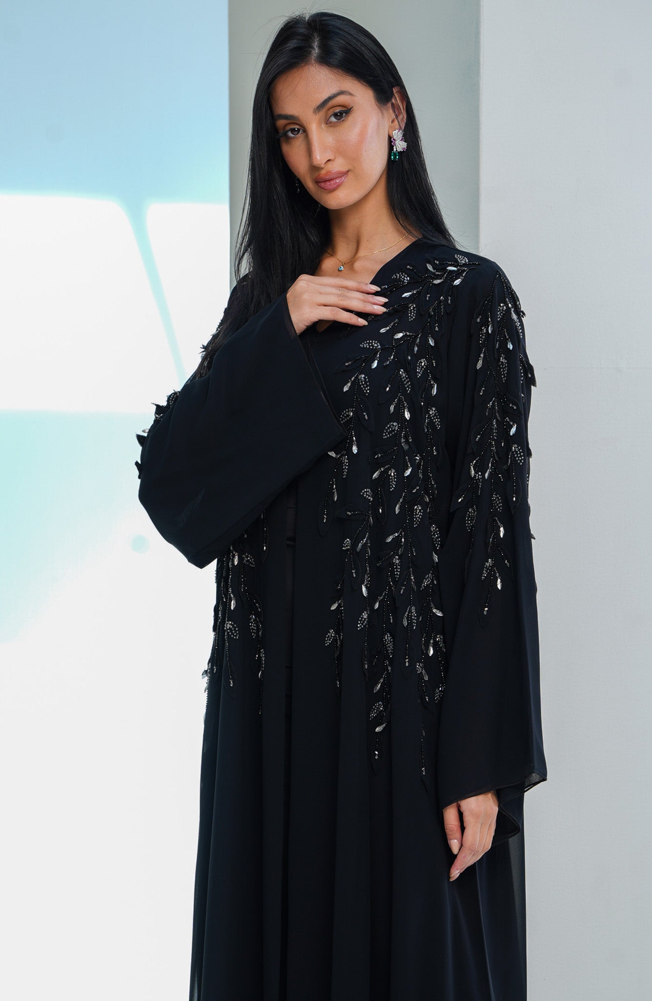 Shomoukh Abaya SS39209-19 - Black