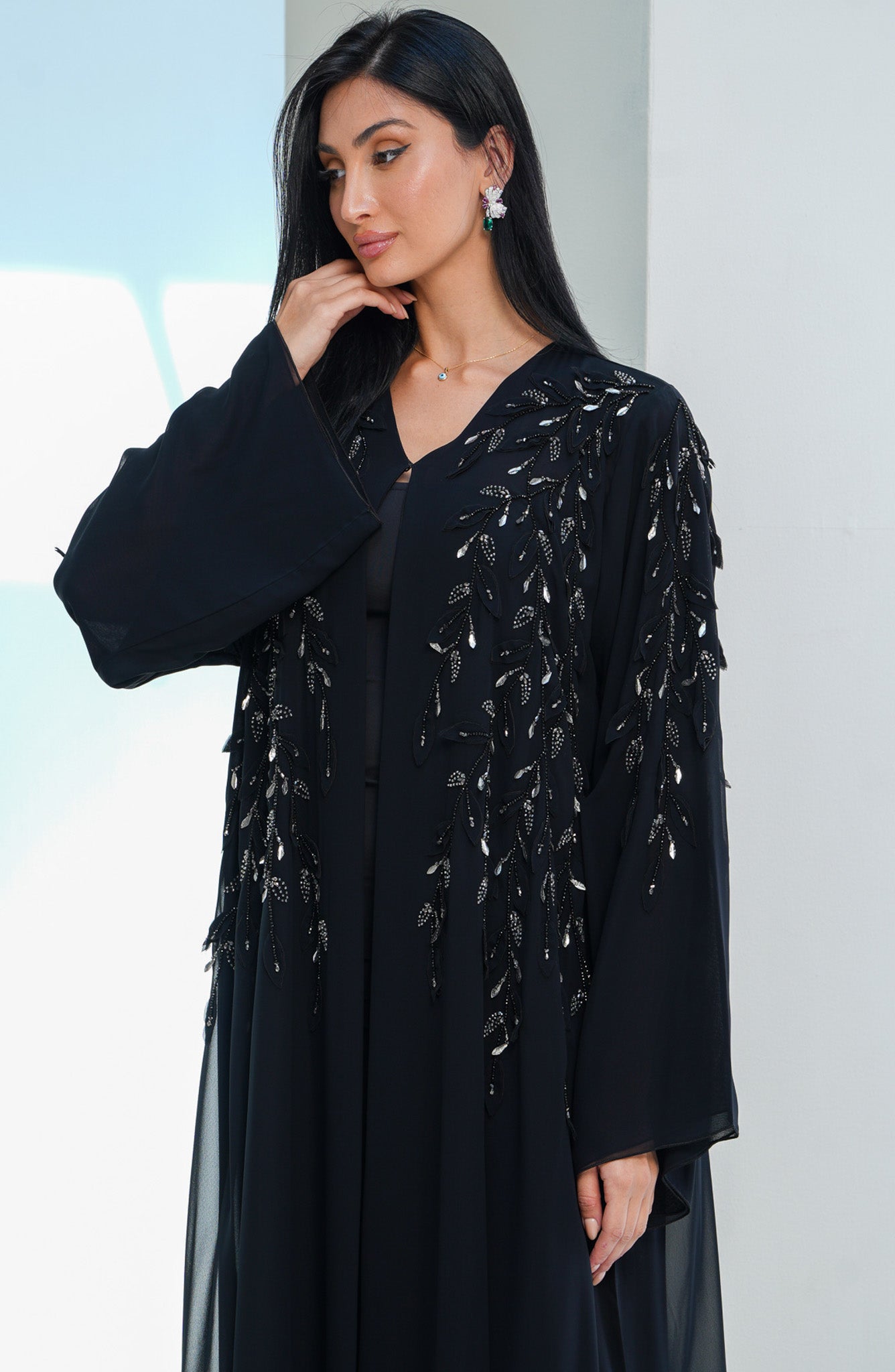 Shomoukh Abaya SS39209-19 - Black