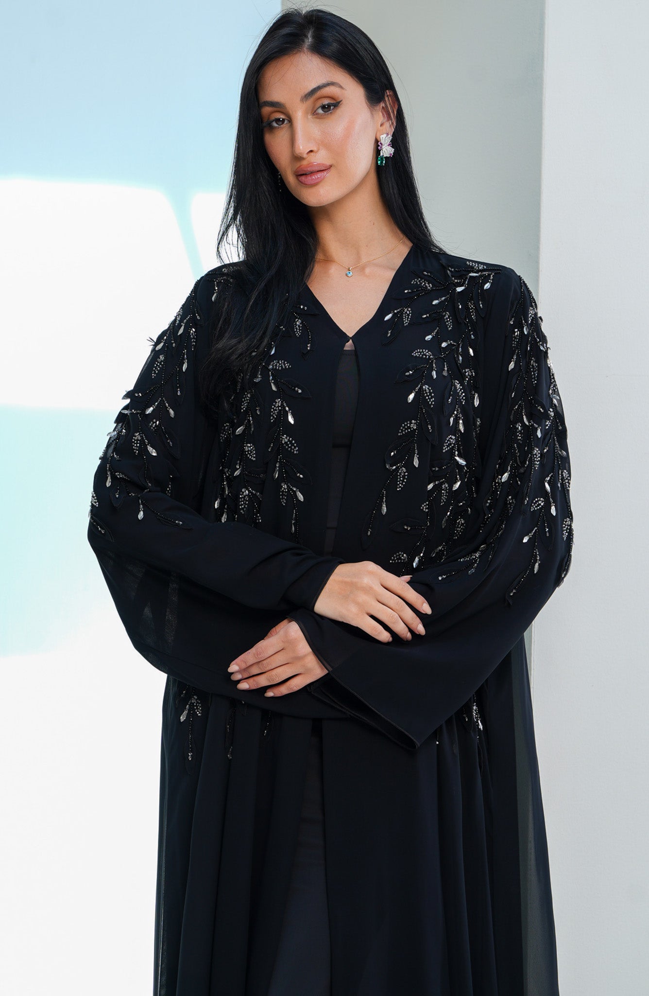 Shomoukh Abaya SS39209-19 - Black