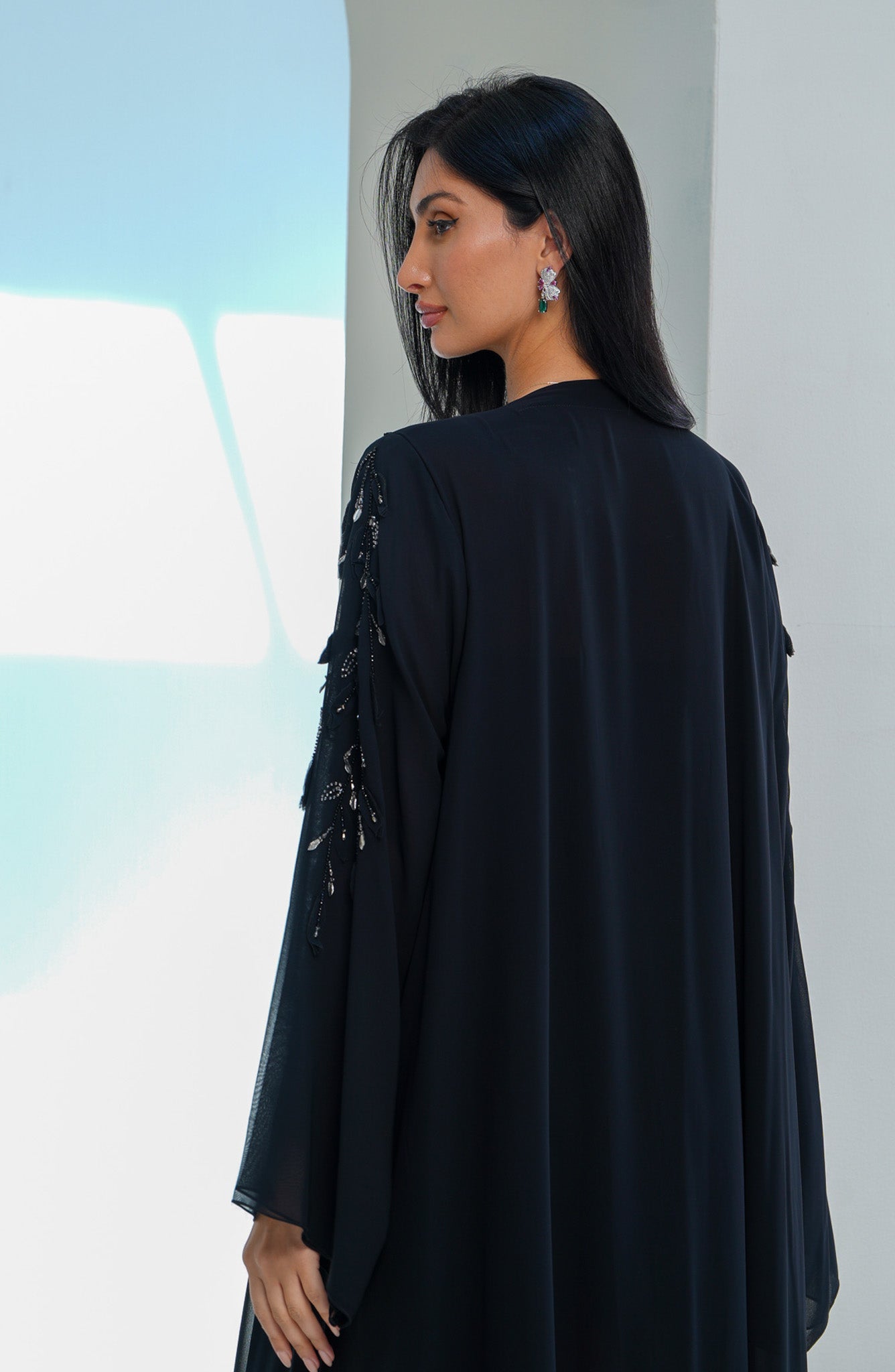 Shomoukh Abaya SS39209-19 - Black