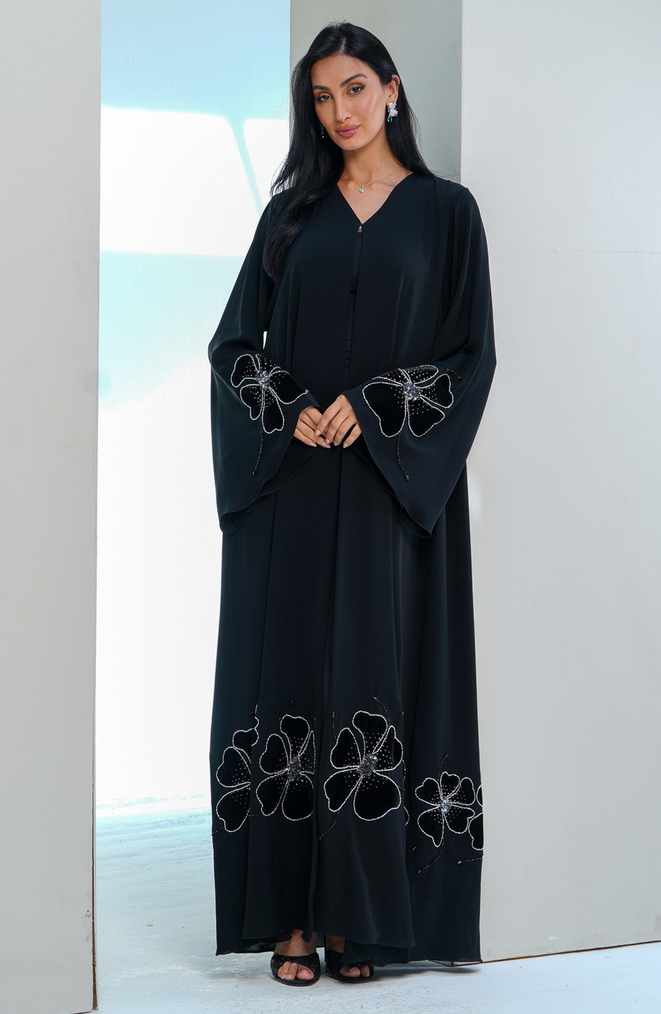 Shomoukh Abaya SS39209-32 - Black