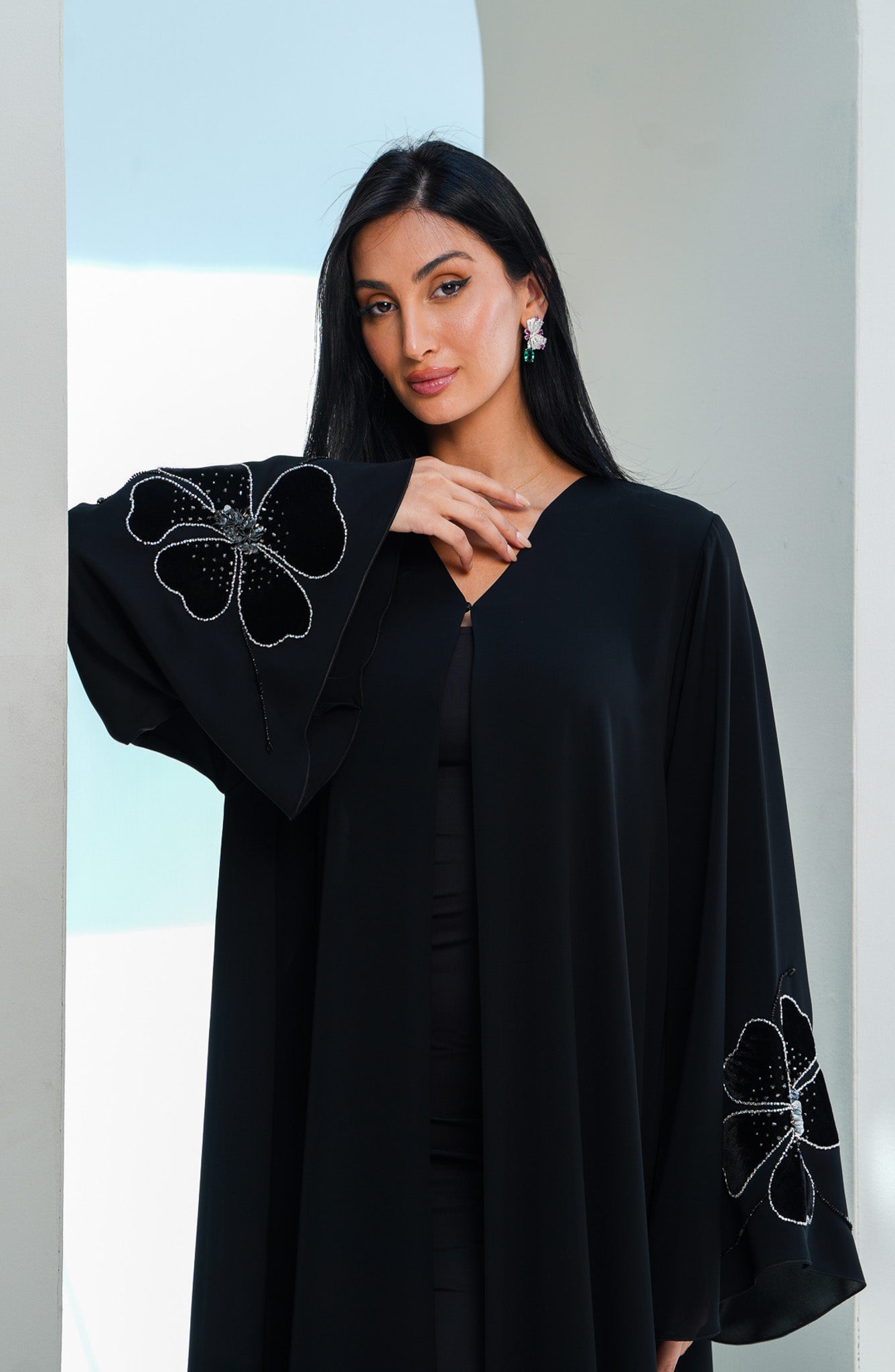 Shomoukh Abaya SS39209-32 - Black