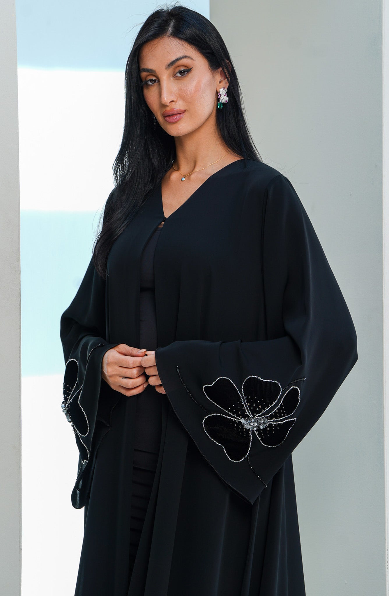 Shomoukh Abaya SS39209-32 - Black