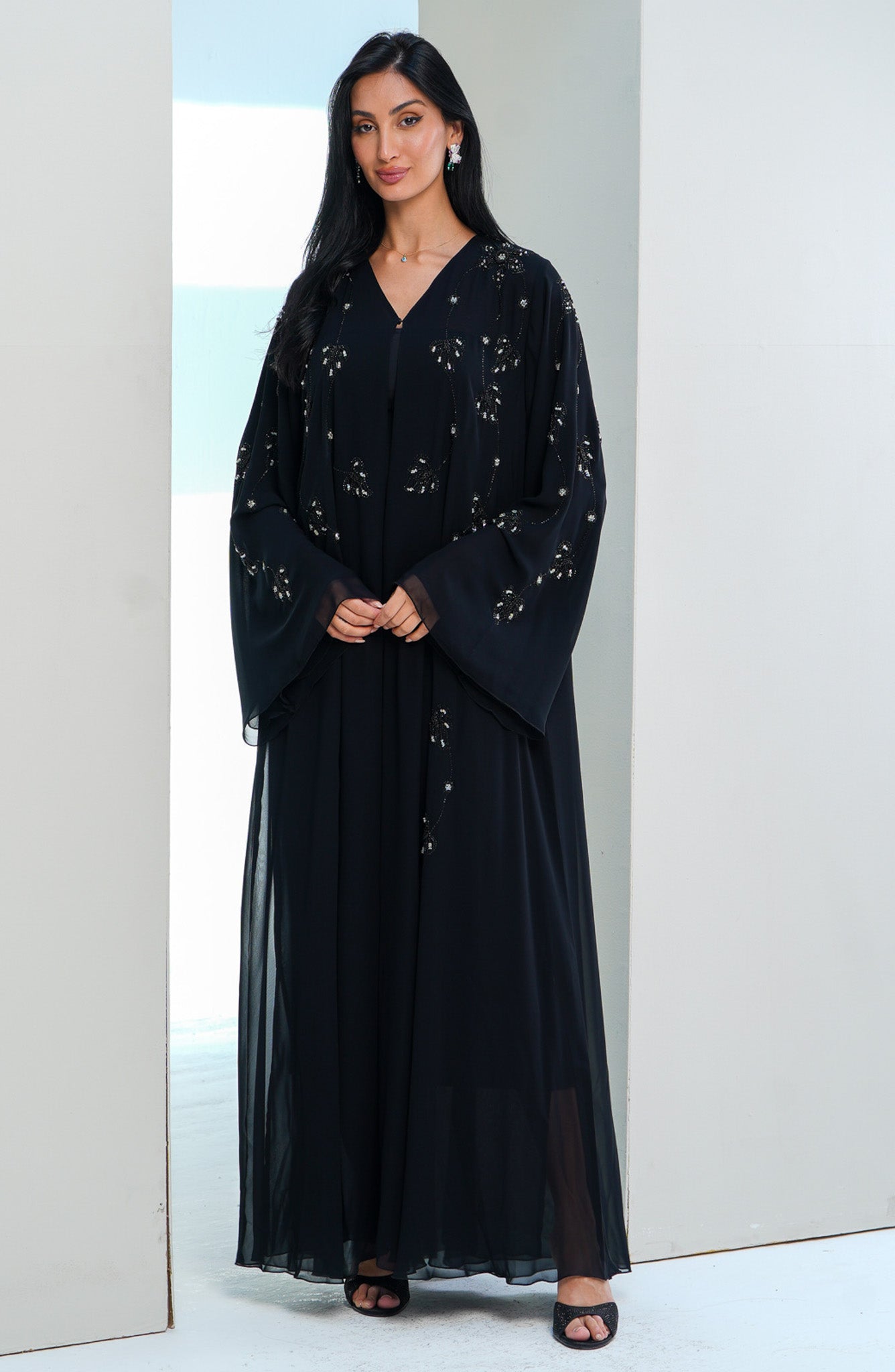 Shomoukh Abaya SS29609-2 - Black