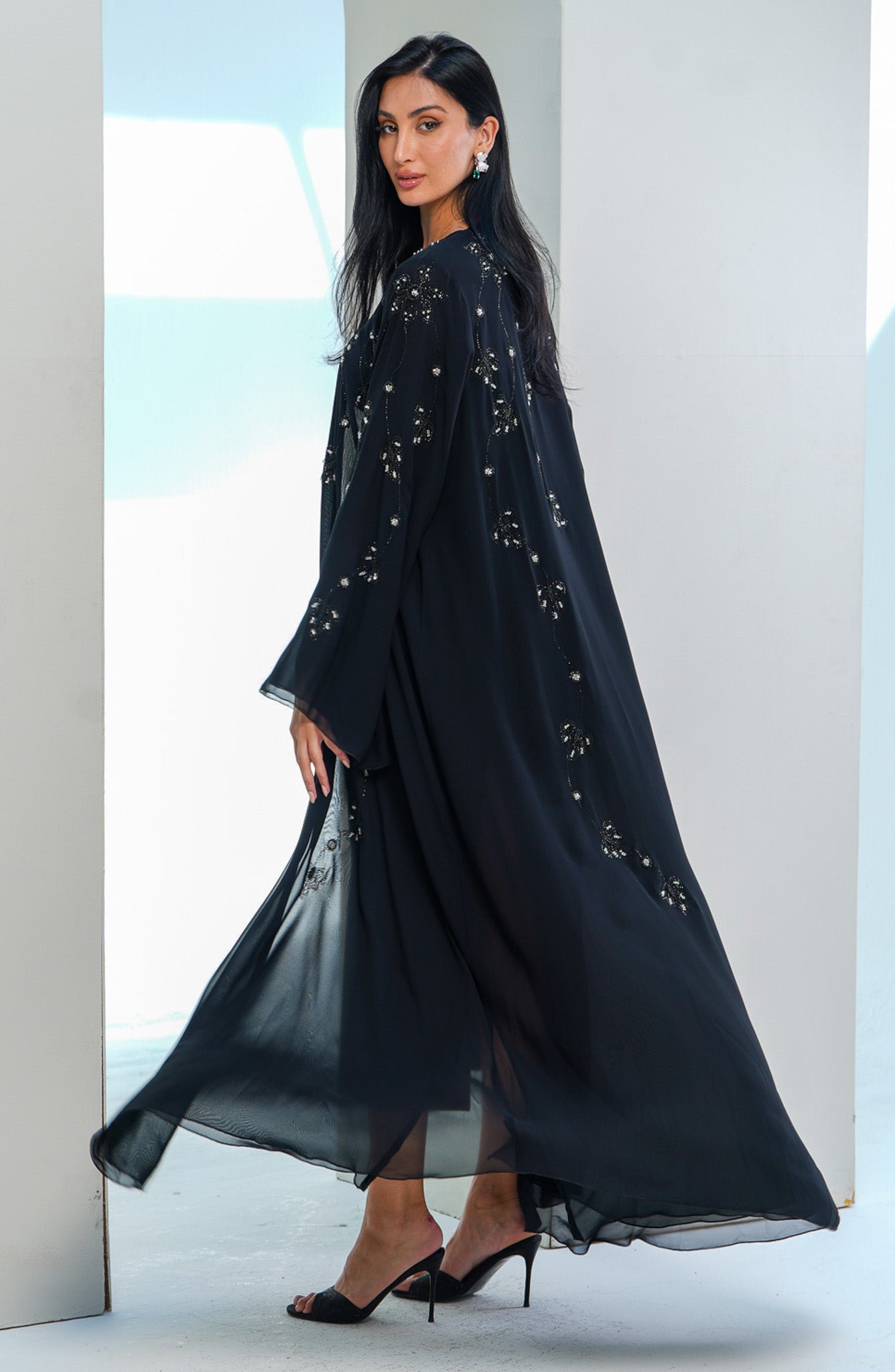 Shomoukh Abaya SS29609-2 - Black