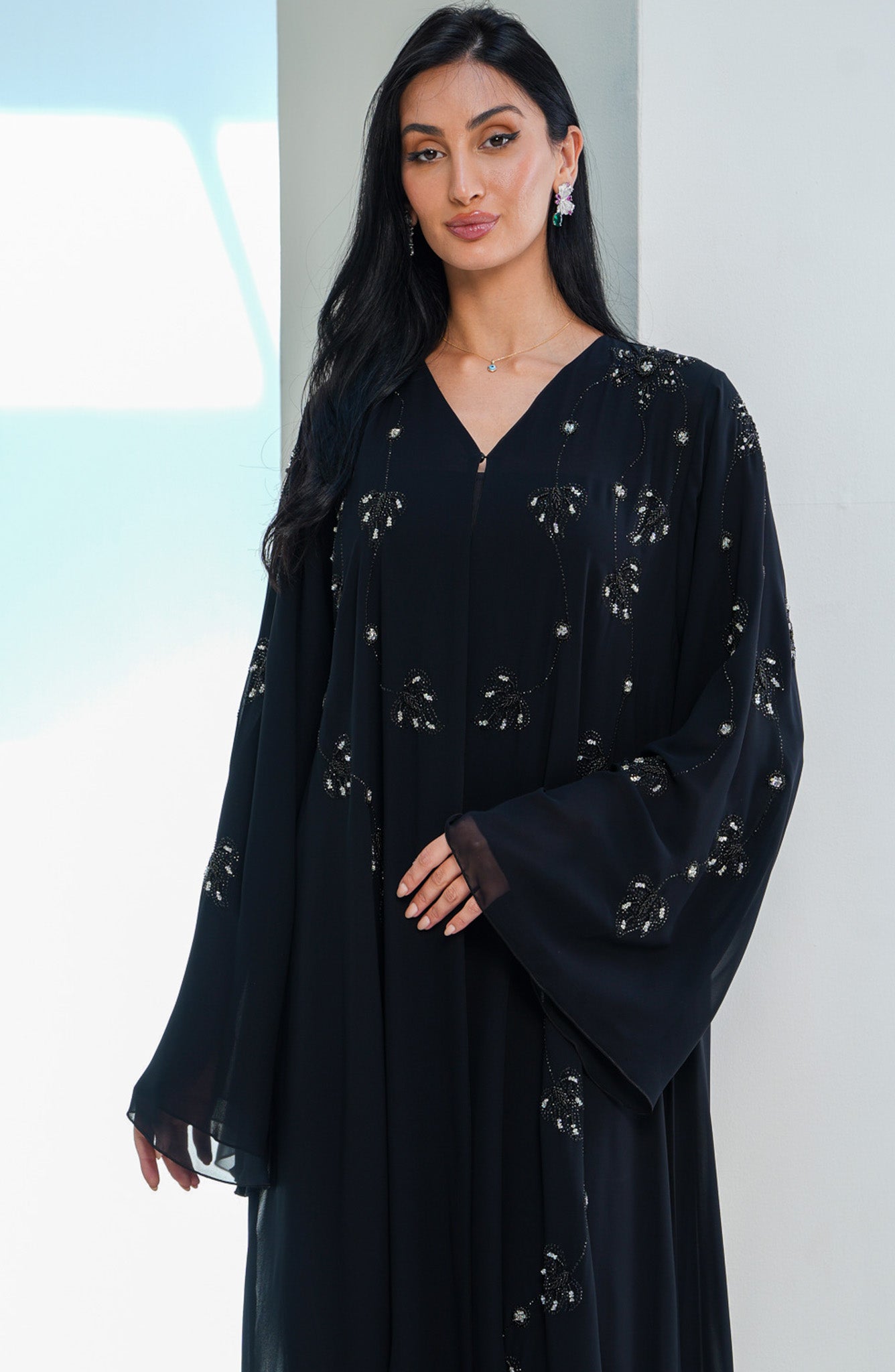 Shomoukh Abaya SS29609-2 - Black