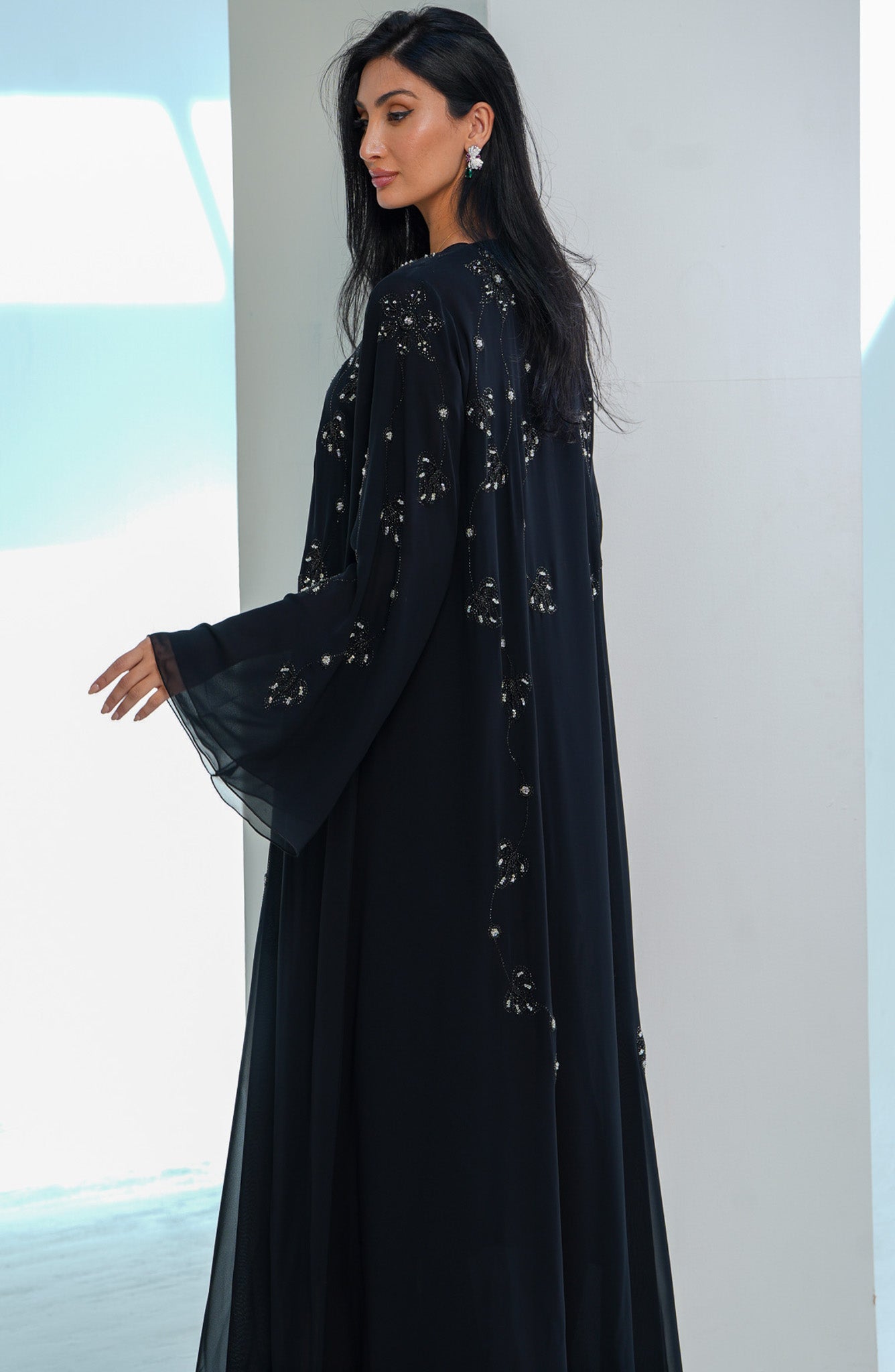 Shomoukh Abaya SS29609-2 - Black