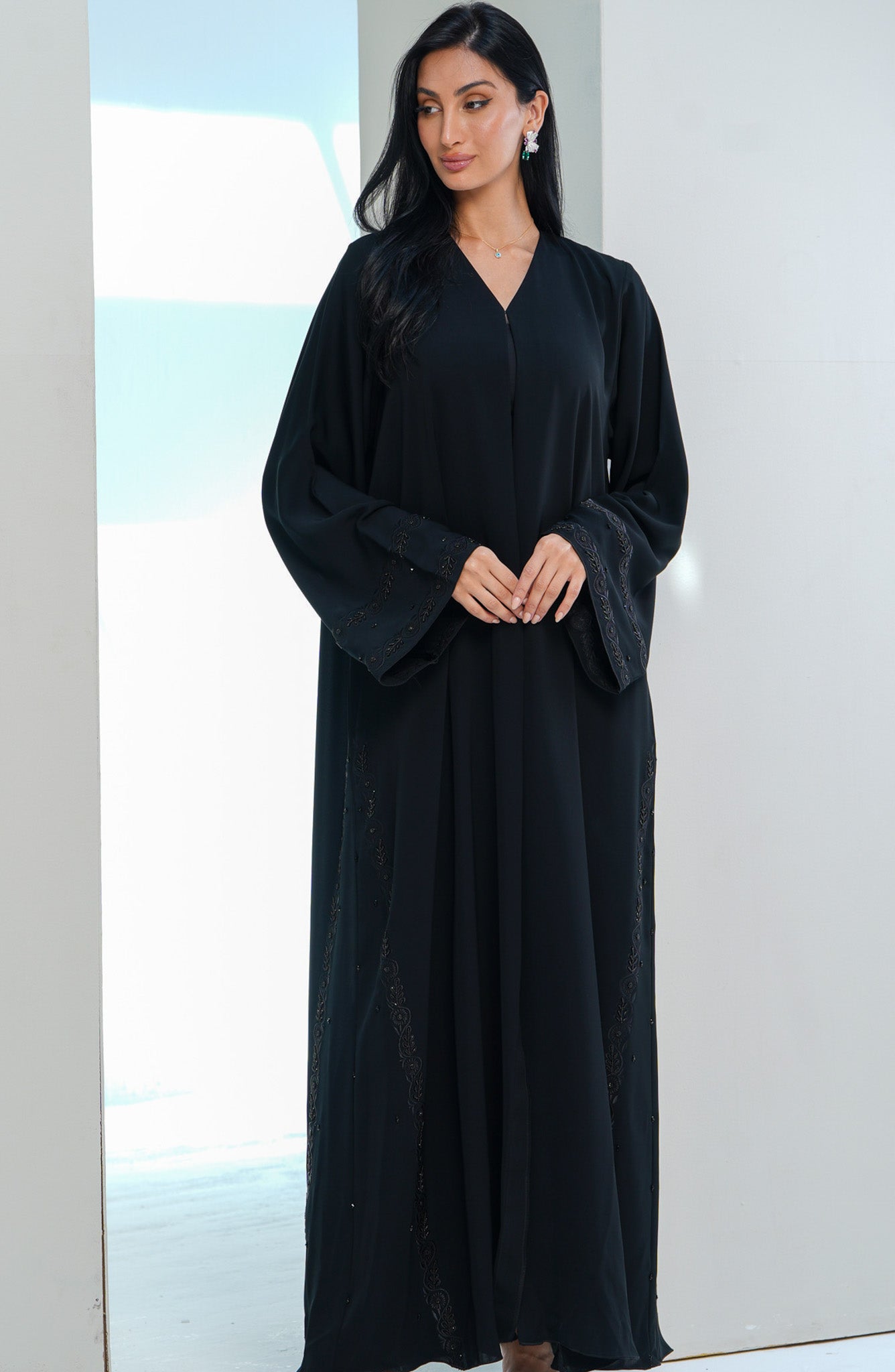 Shomoukh Abaya SS29809-44 - Black