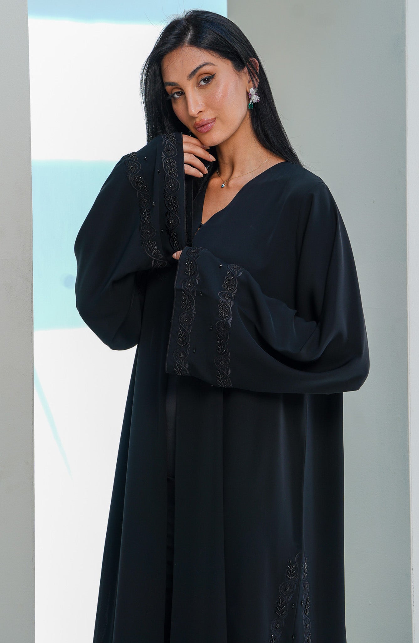 Shomoukh Abaya SS29809-44 - Black