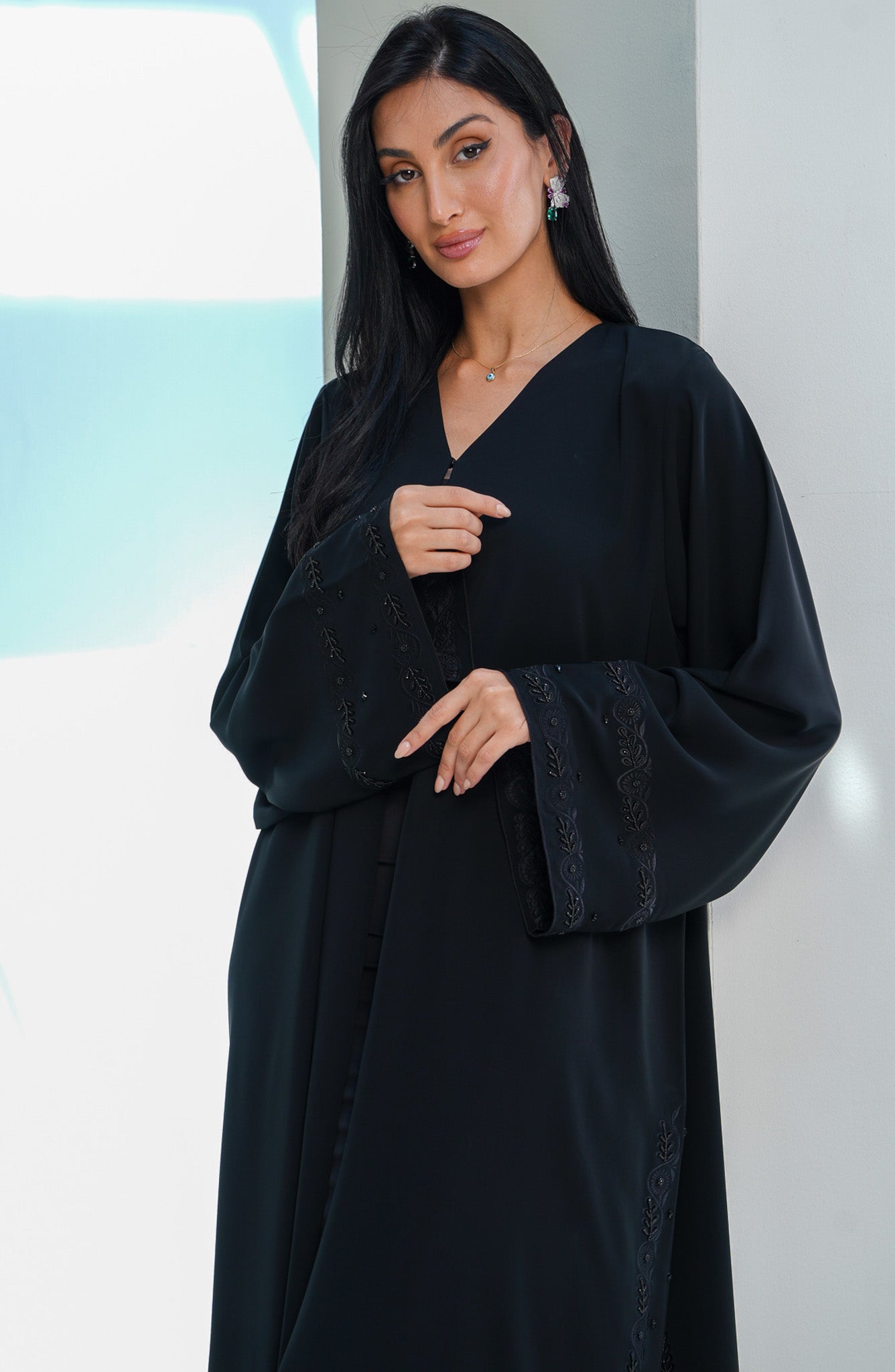 Shomoukh Abaya SS29809-44 - Black