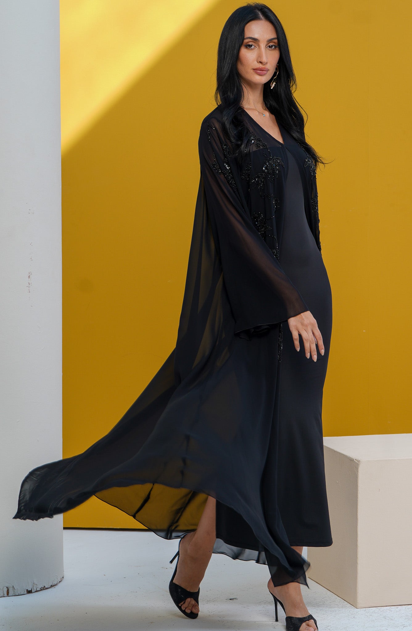 Shomoukh Abaya SS39309-41 - Black