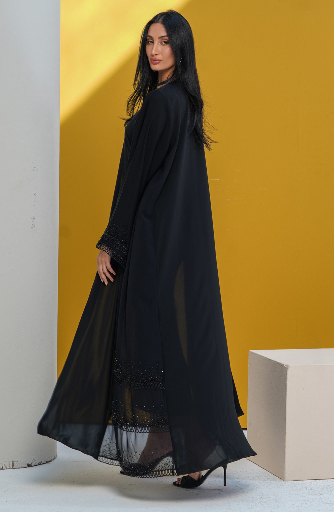 Shomoukh Abaya SS29809-20 - Black