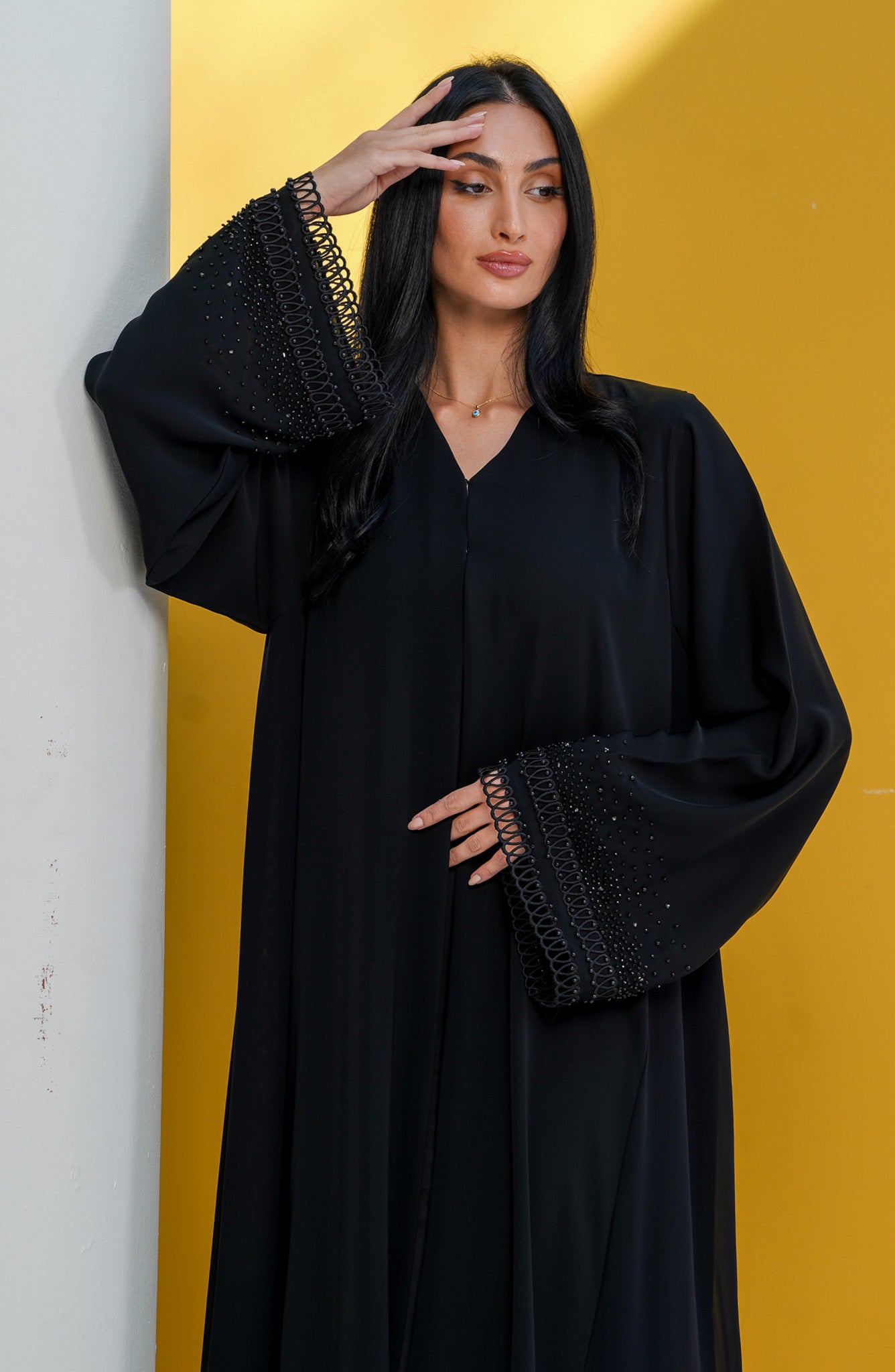 Shomoukh Abaya SS29809-20 - Black