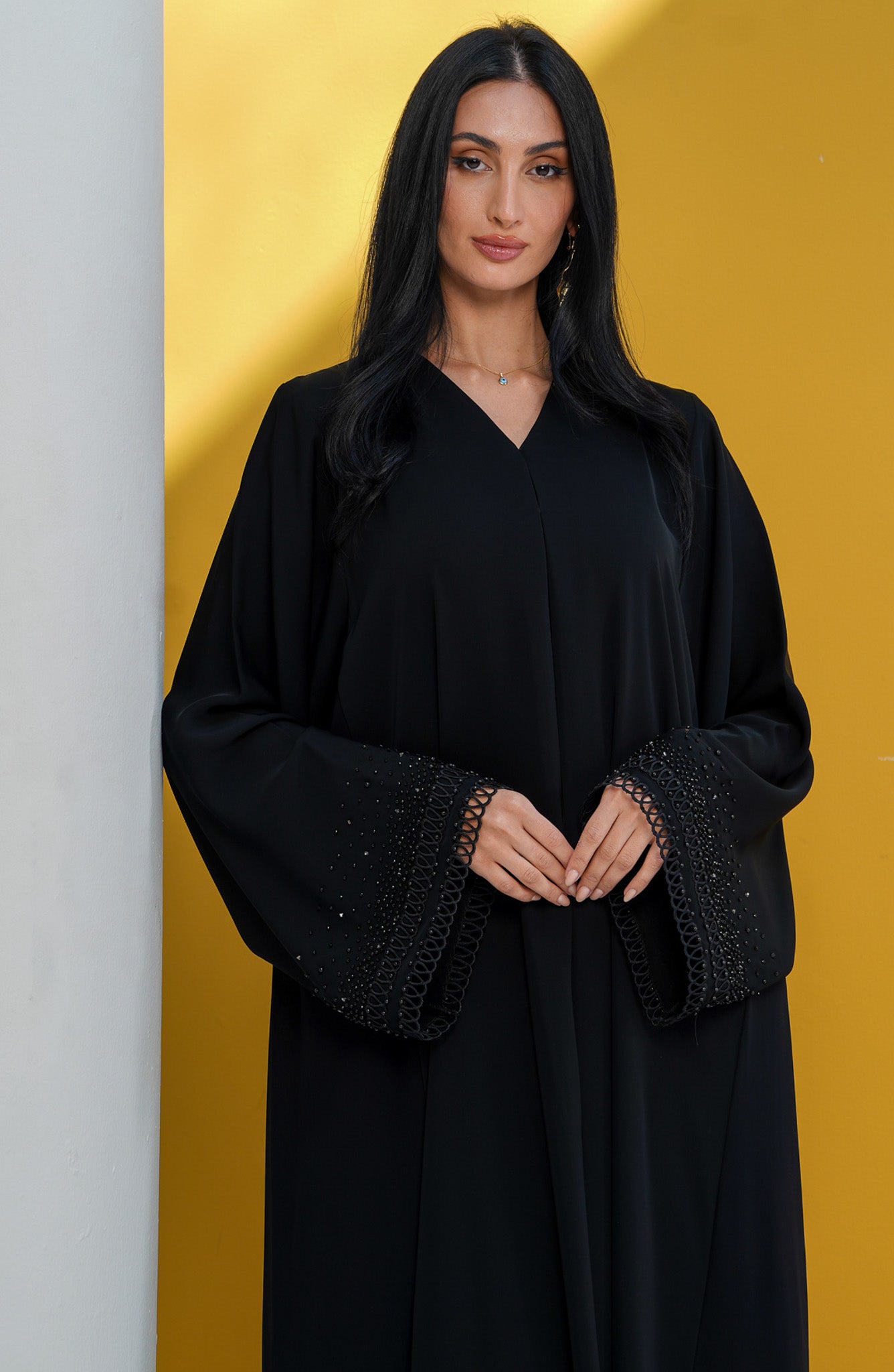 Shomoukh Abaya SS29809-20 - Black