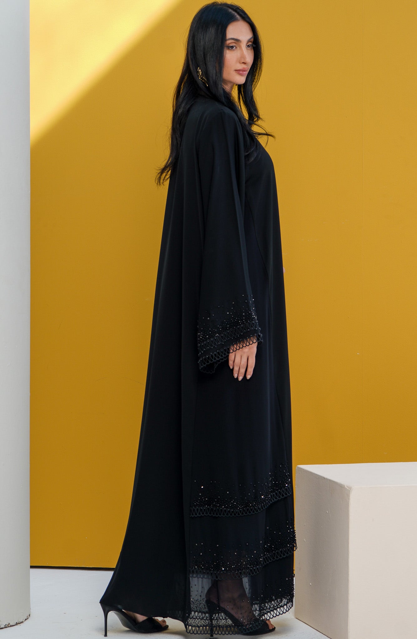 Shomoukh Abaya SS29809-20 - Black