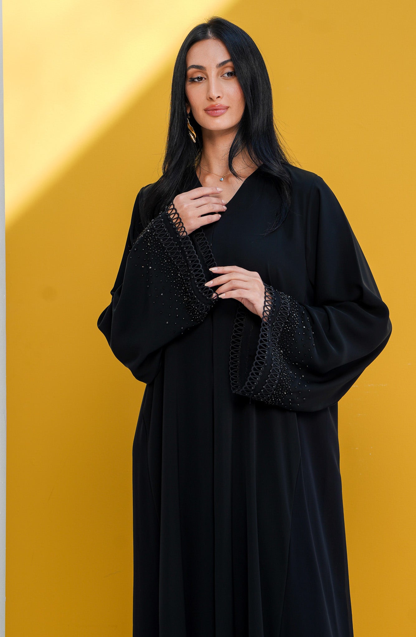 Shomoukh Abaya SS29809-20 - Black