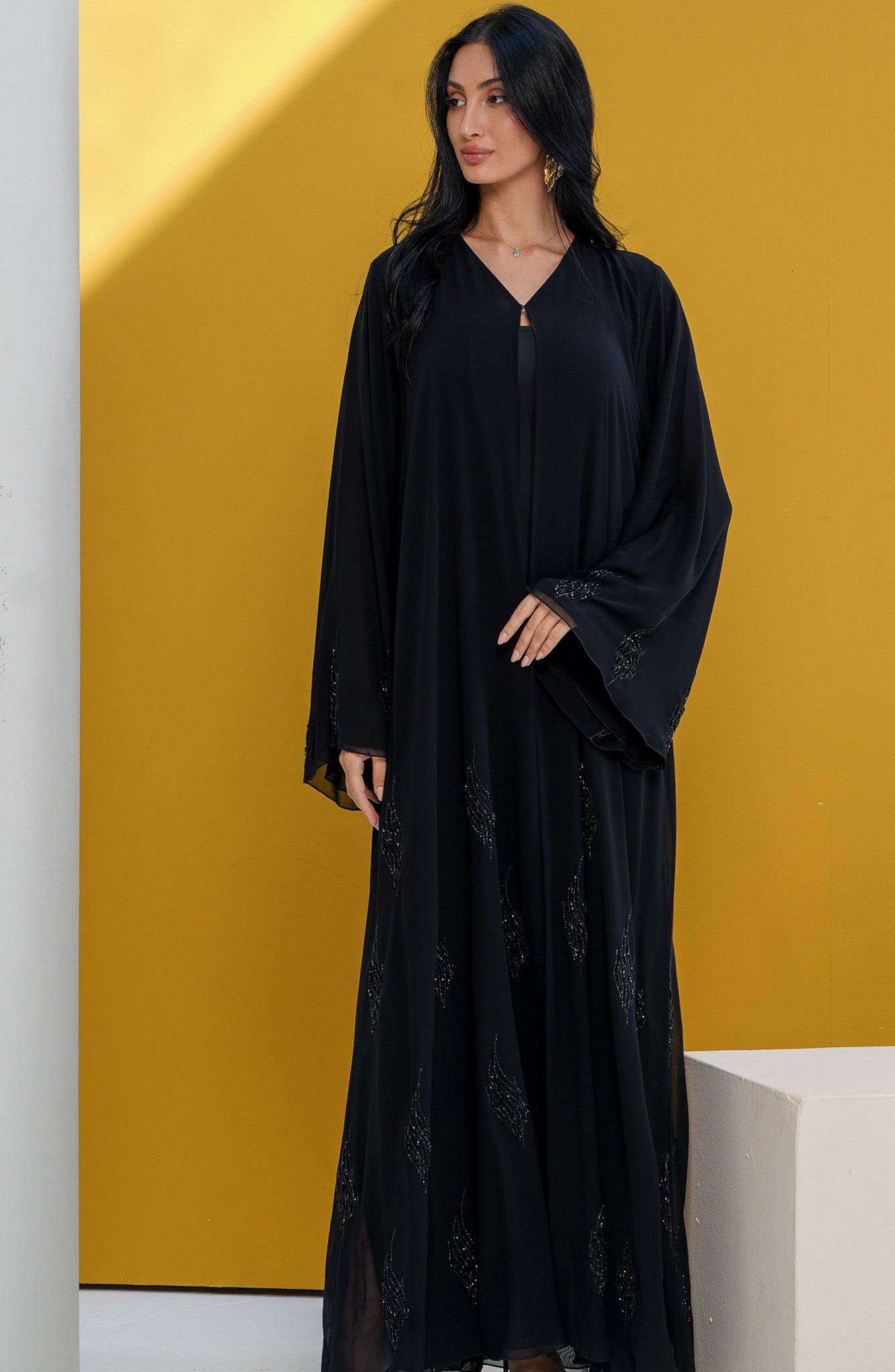 Shomoukh Abaya SS29609-10 - Black