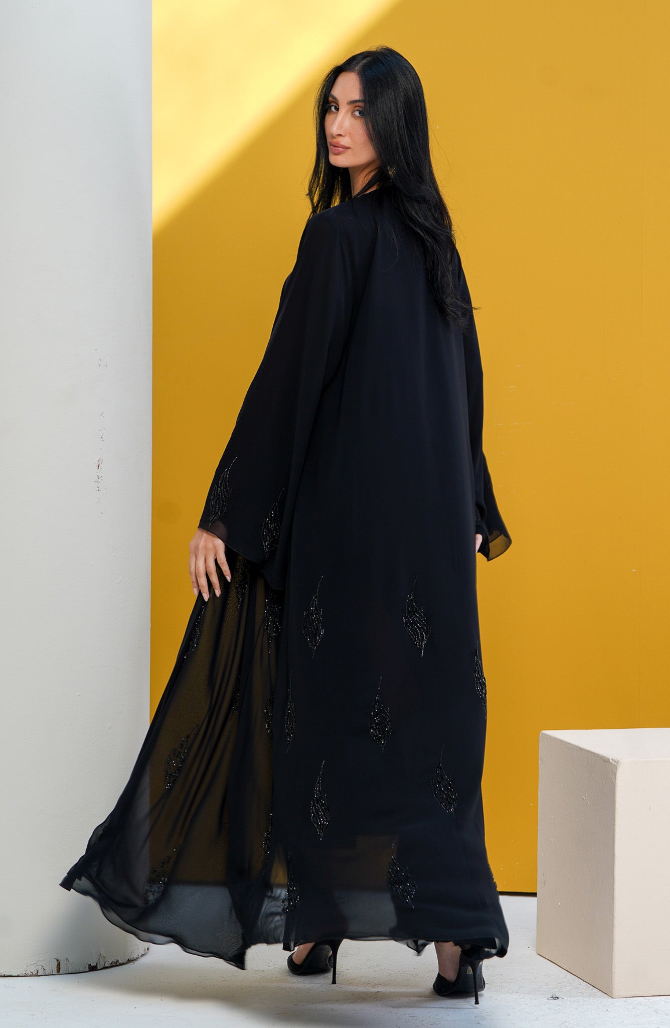 Shomoukh Abaya SS29609-10 - Black