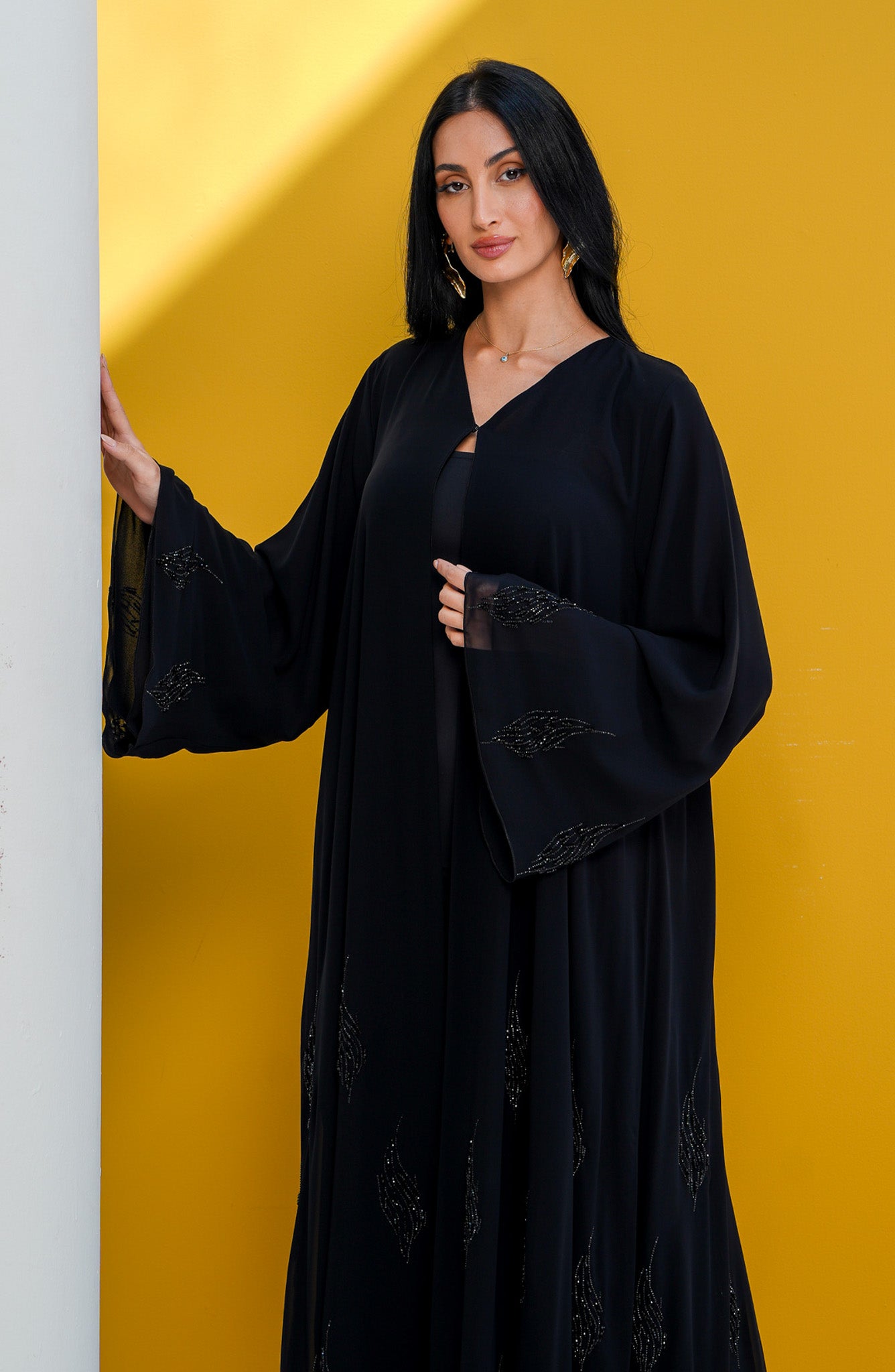 Shomoukh Abaya SS29609-10 - Black