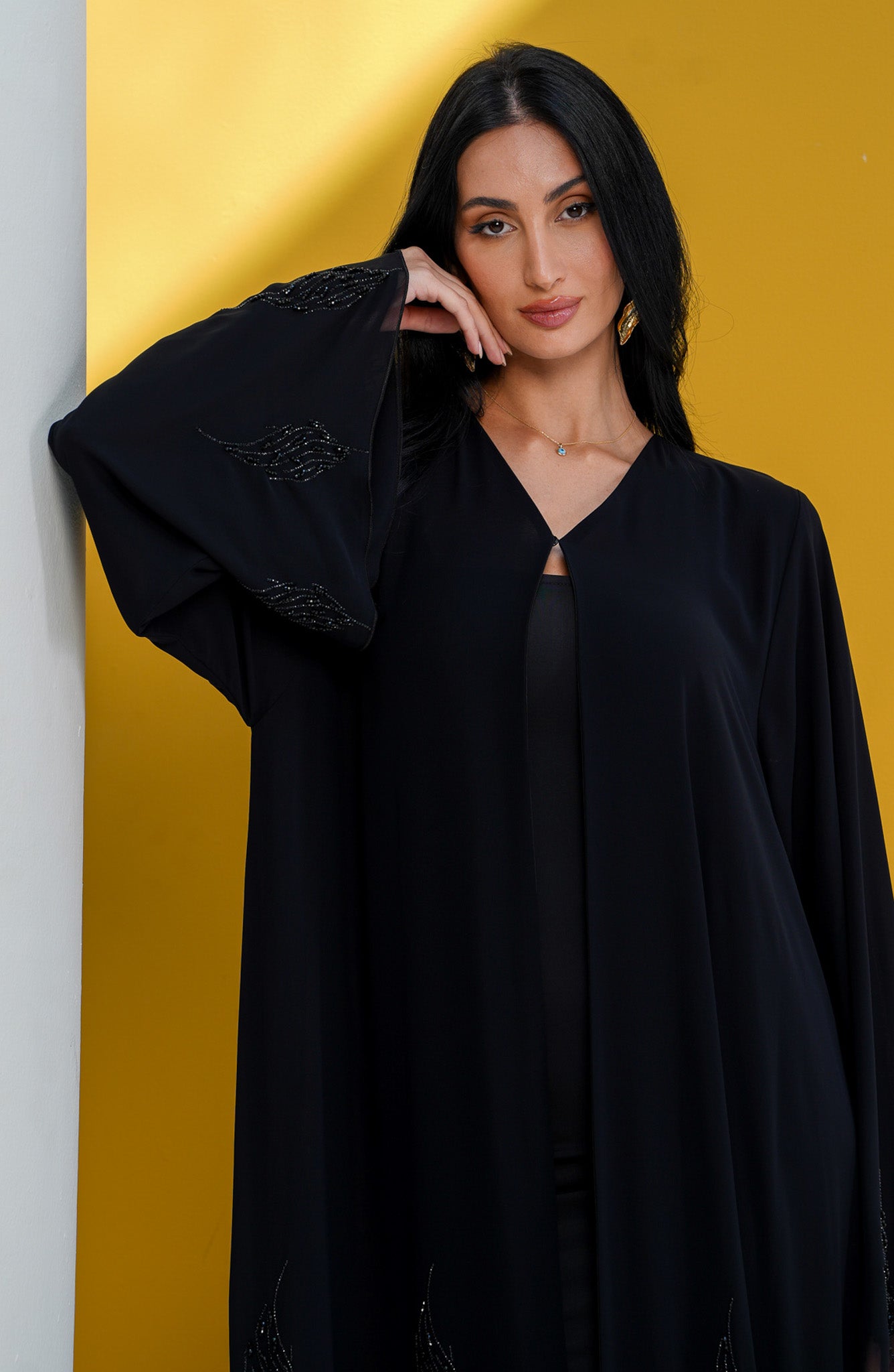 Shomoukh Abaya SS29609-10 - Black