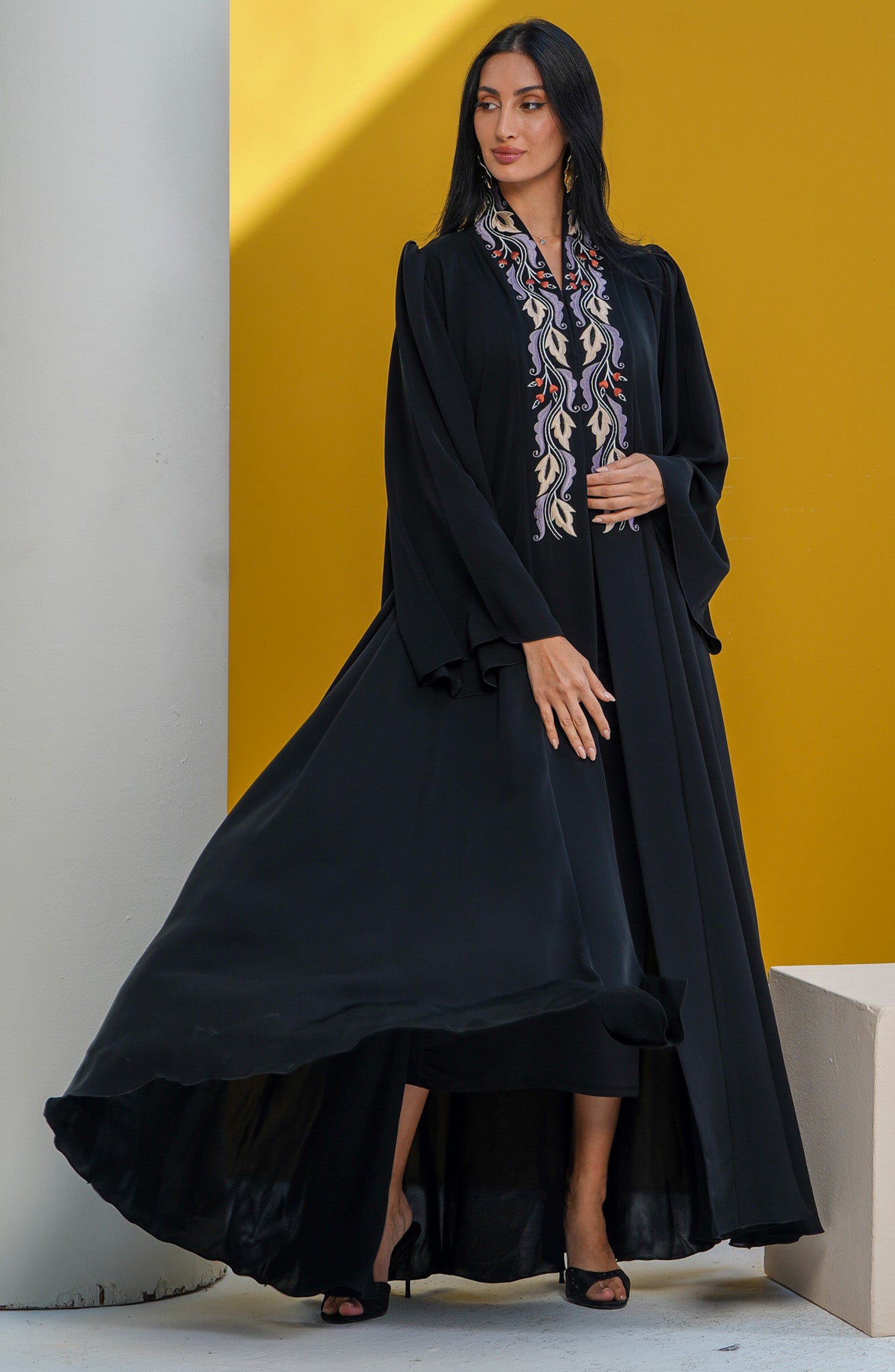 Shomoukh Abaya SS29509-27 - Black