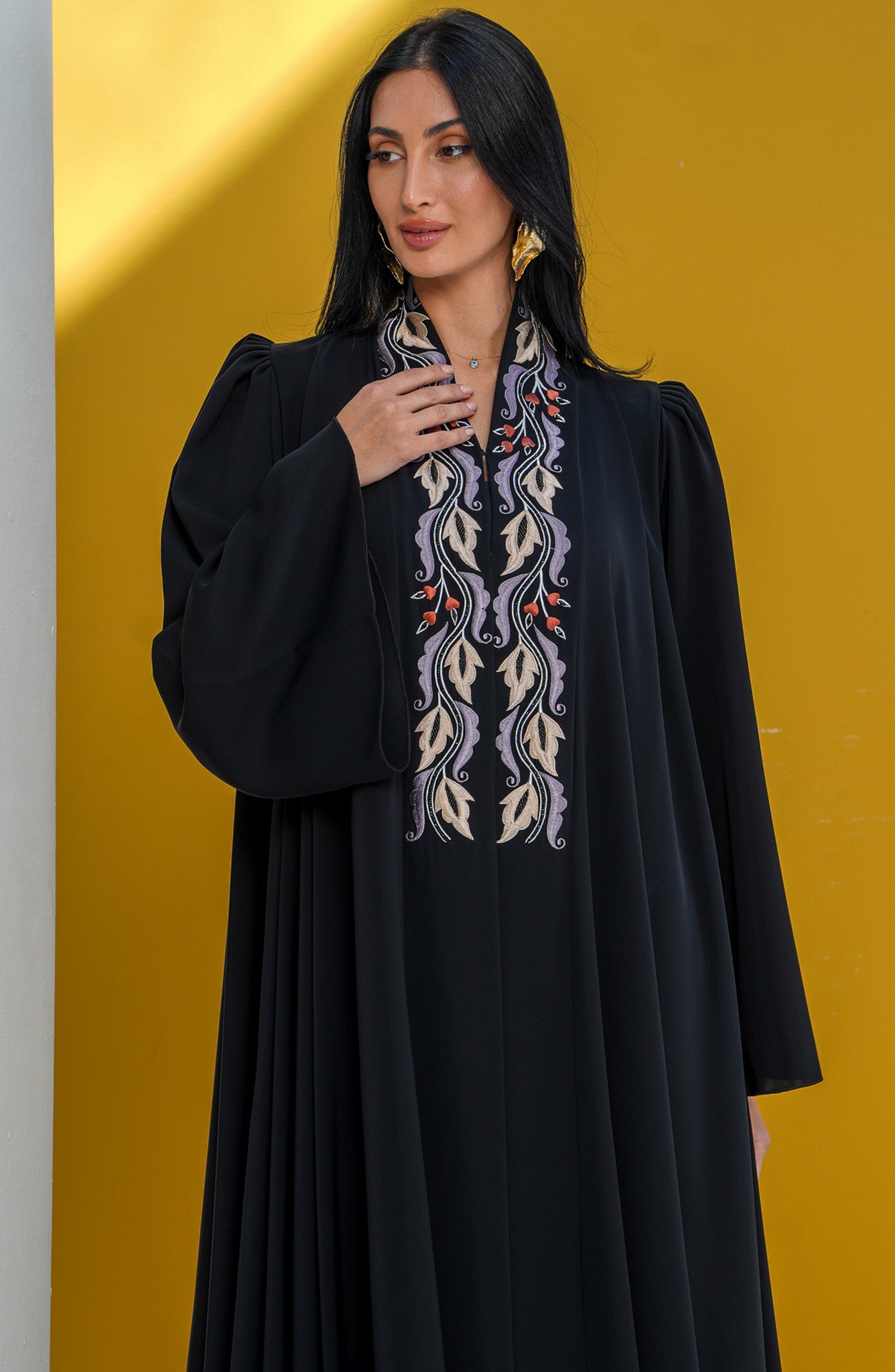 Shomoukh Abaya SS29509-27 - Black