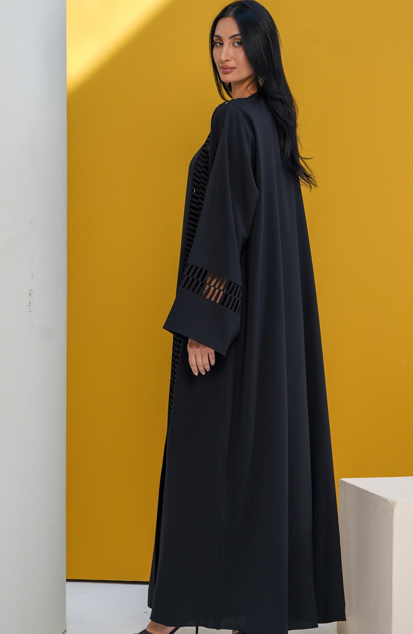 Shomoukh Abaya SS19209-17 - Black