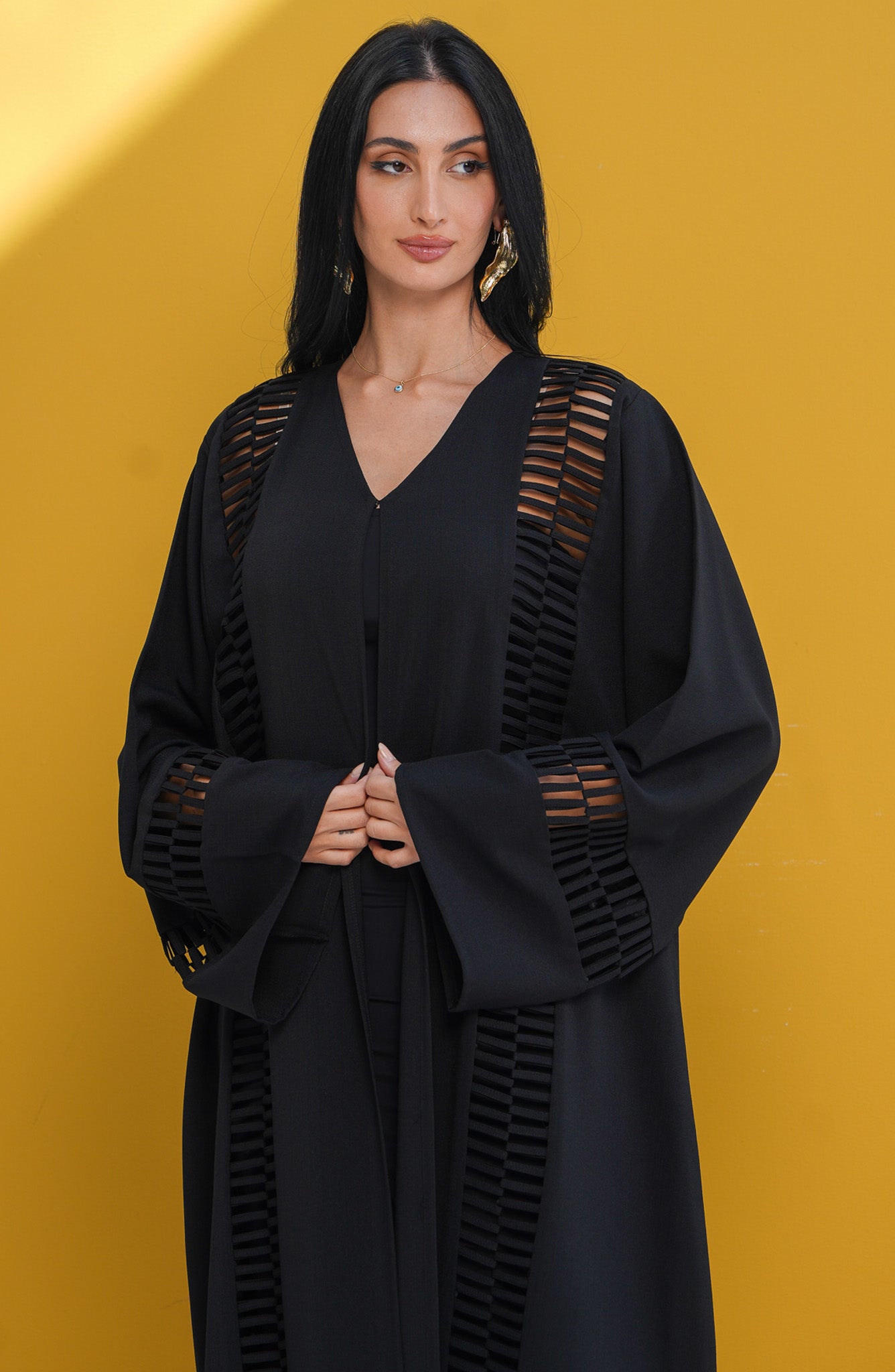 Shomoukh Abaya SS19209-17 - Black