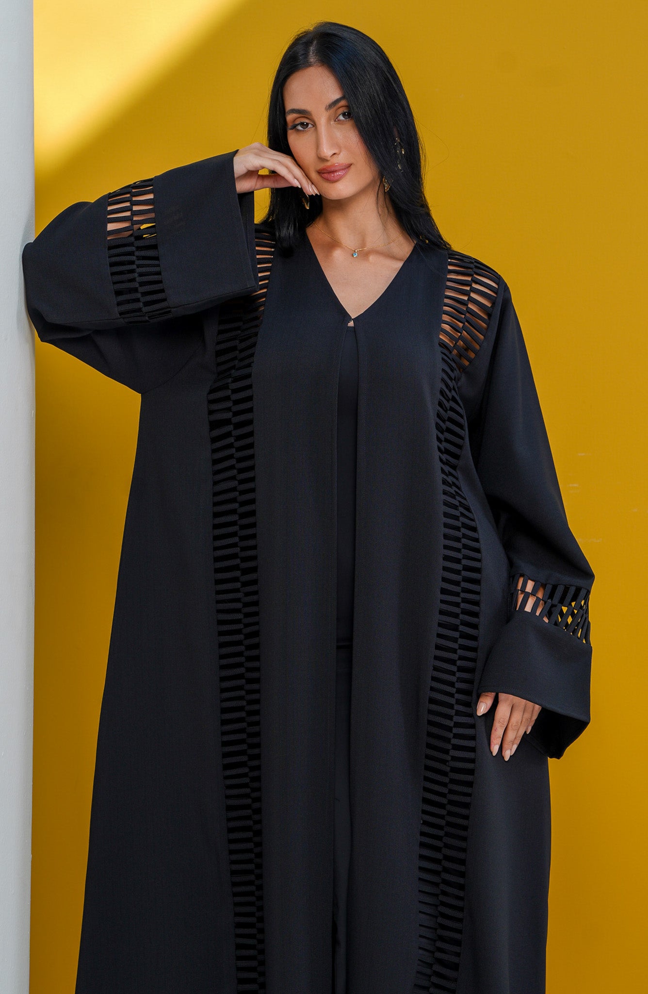 Shomoukh Abaya SS19209-17 - Black