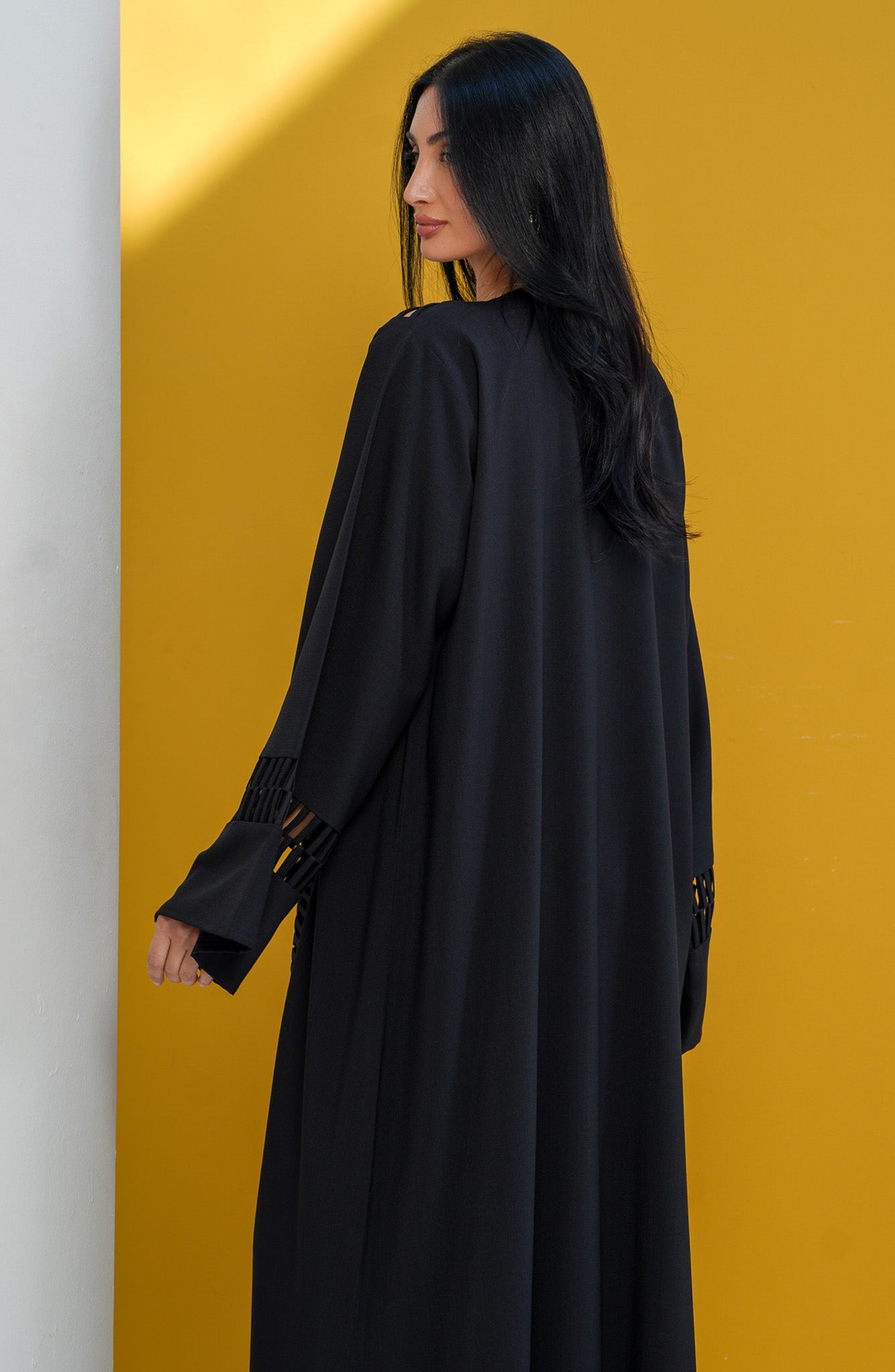 Shomoukh Abaya SS19209-17 - Black