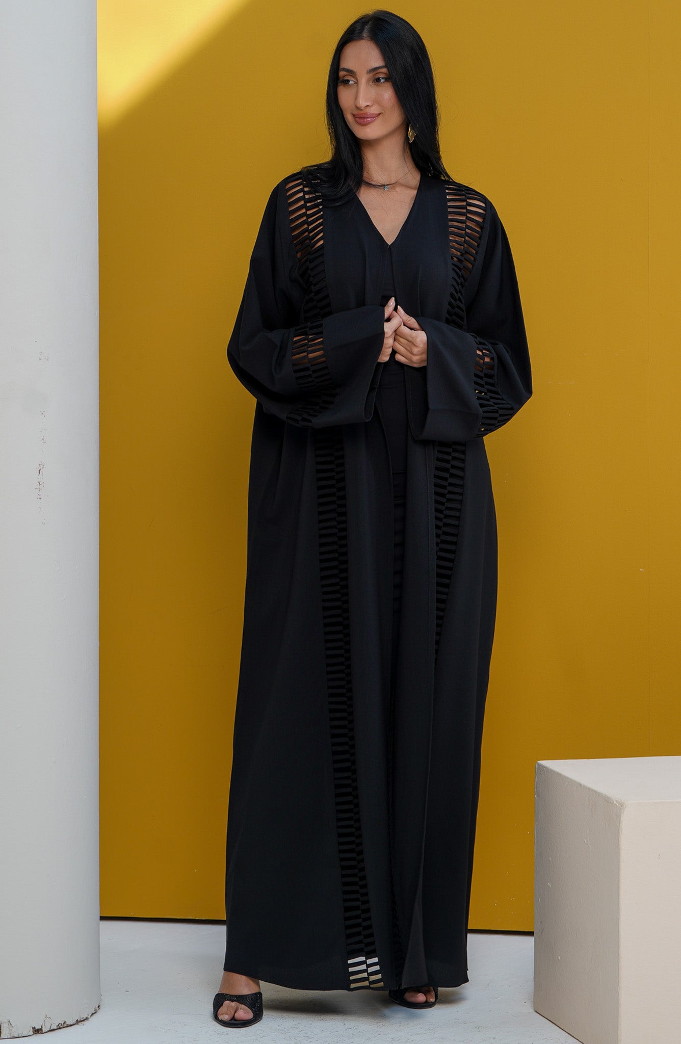 Shomoukh Abaya SS19209-17 - Black