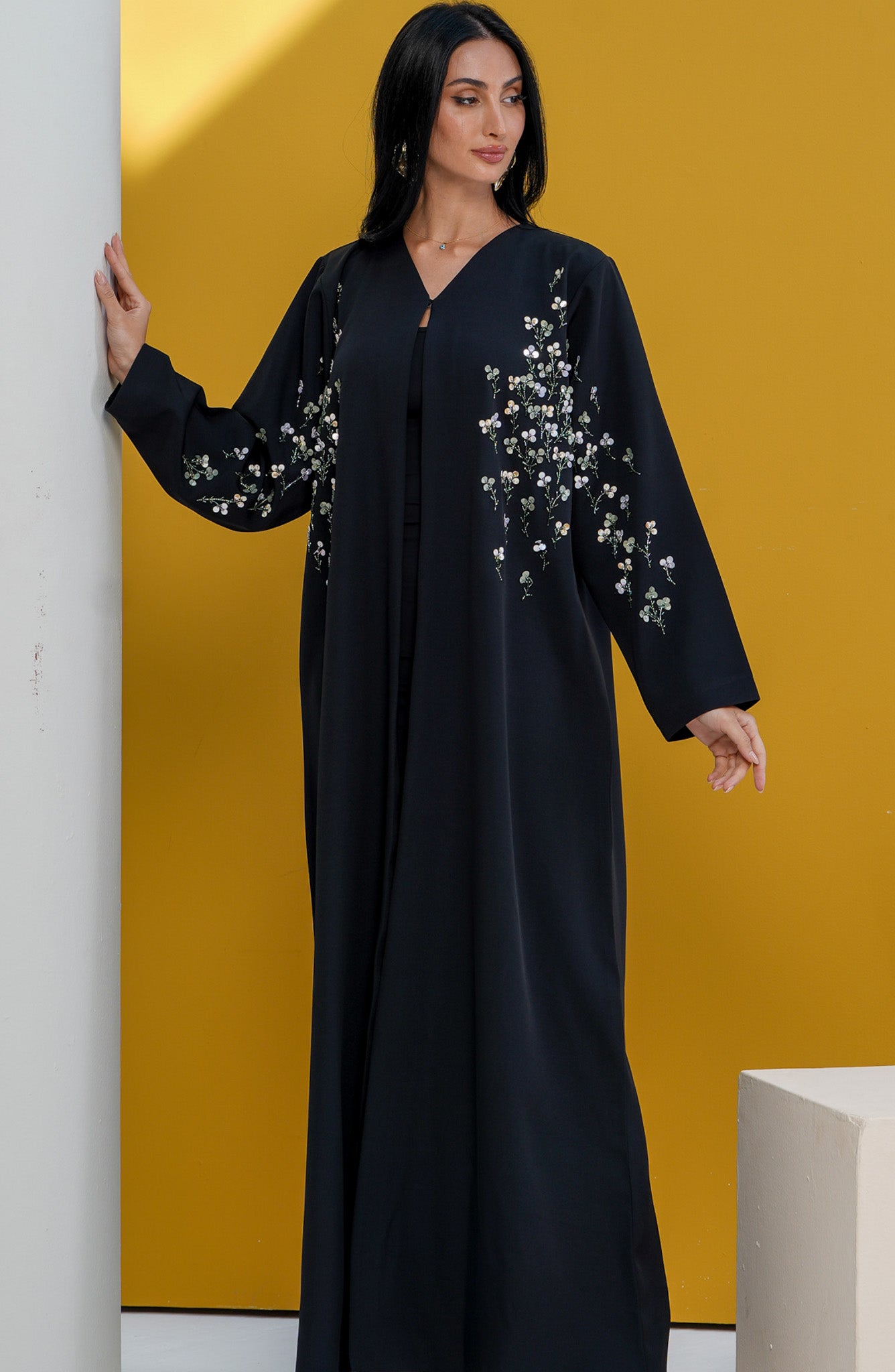 Shomoukh Abaya SS29809-14 - Black