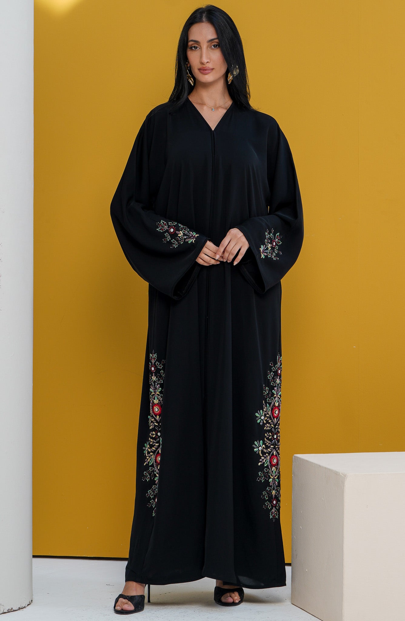 Shomoukh Abaya SS49509-16 - Black