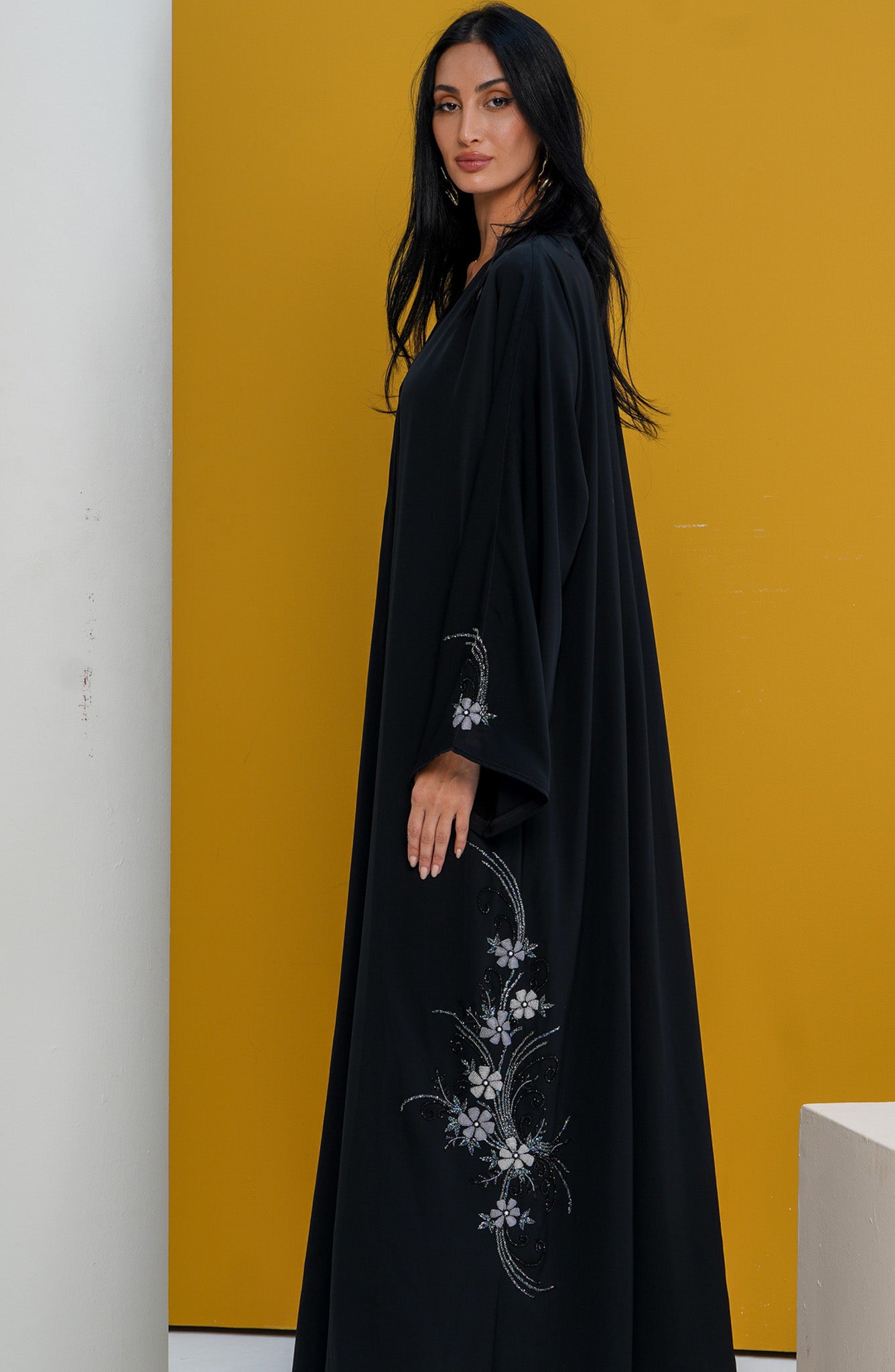 Shomoukh Abaya SS49509-4 - Black