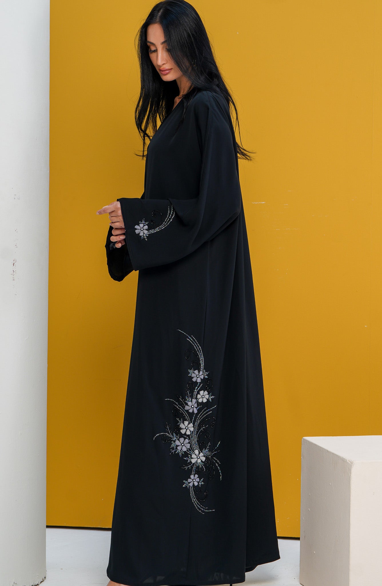 Shomoukh Abaya SS49509-4 - Black