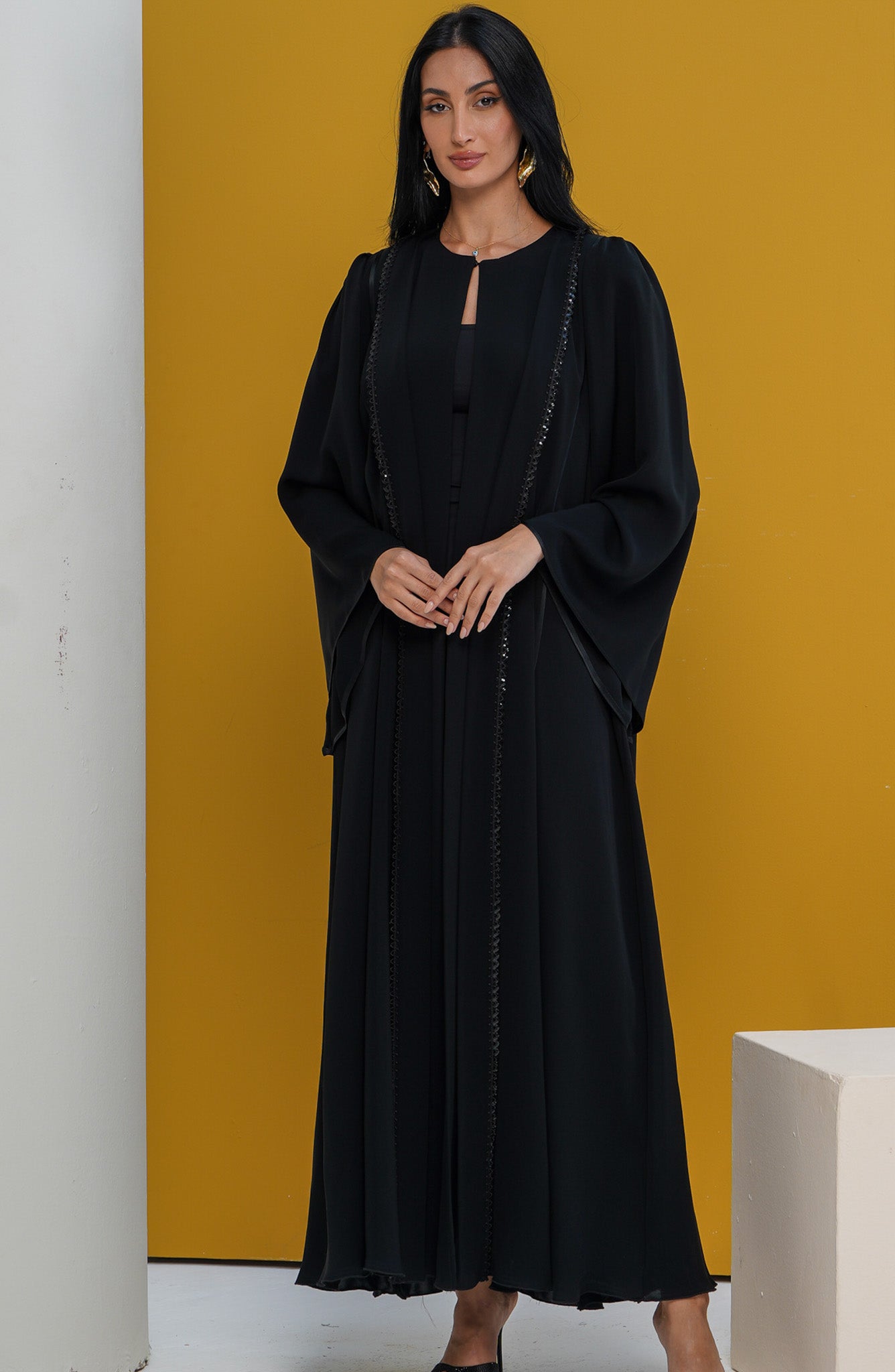 Shomoukh Abaya SS39209-37 - Black