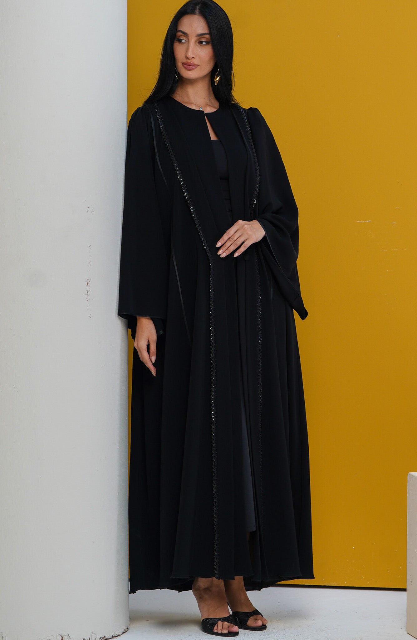 Shomoukh Abaya SS39209-37 - Black