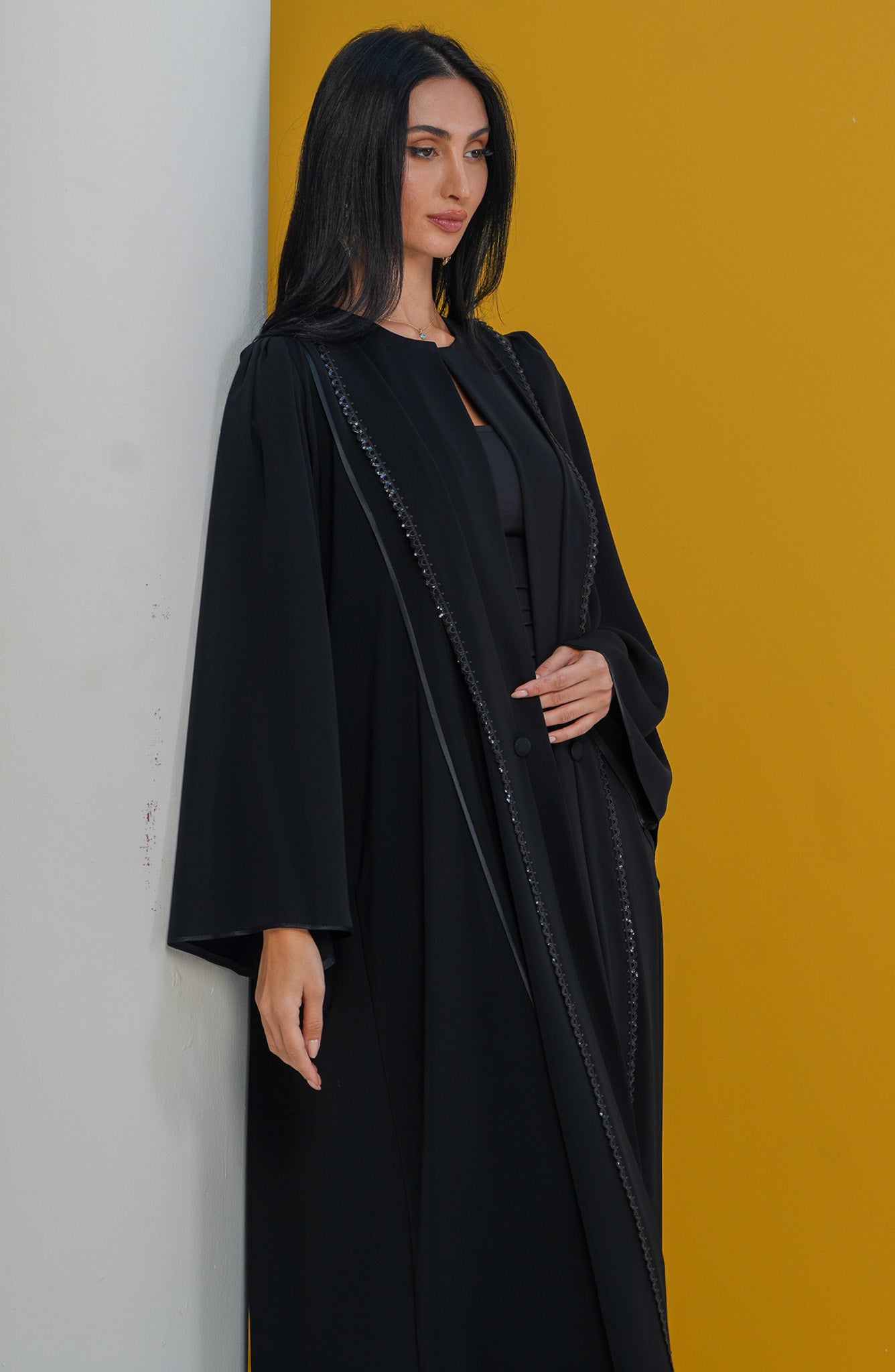 Shomoukh Abaya SS39209-37 - Black