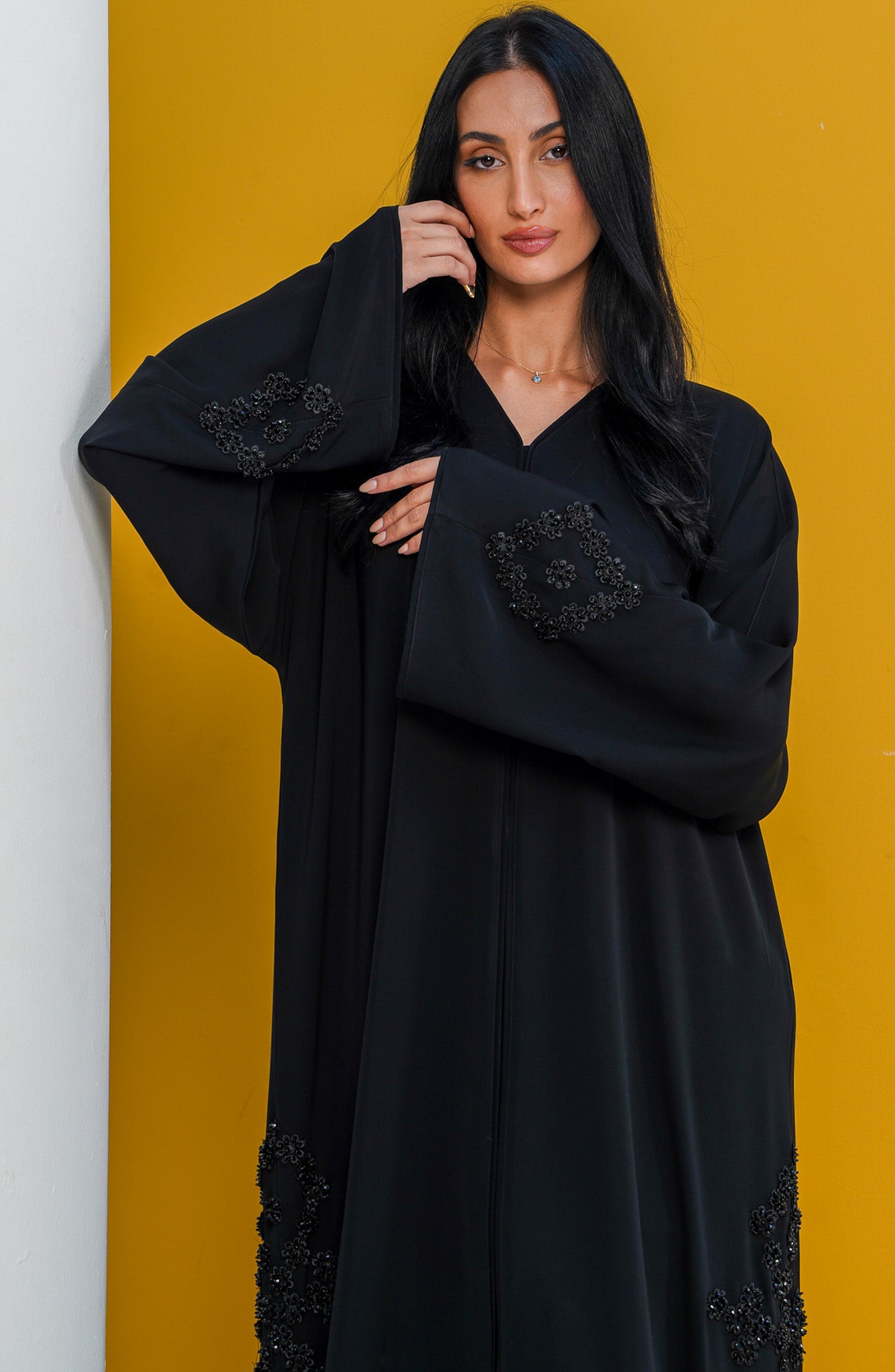 Shomoukh Abaya SS49209-36 - Black