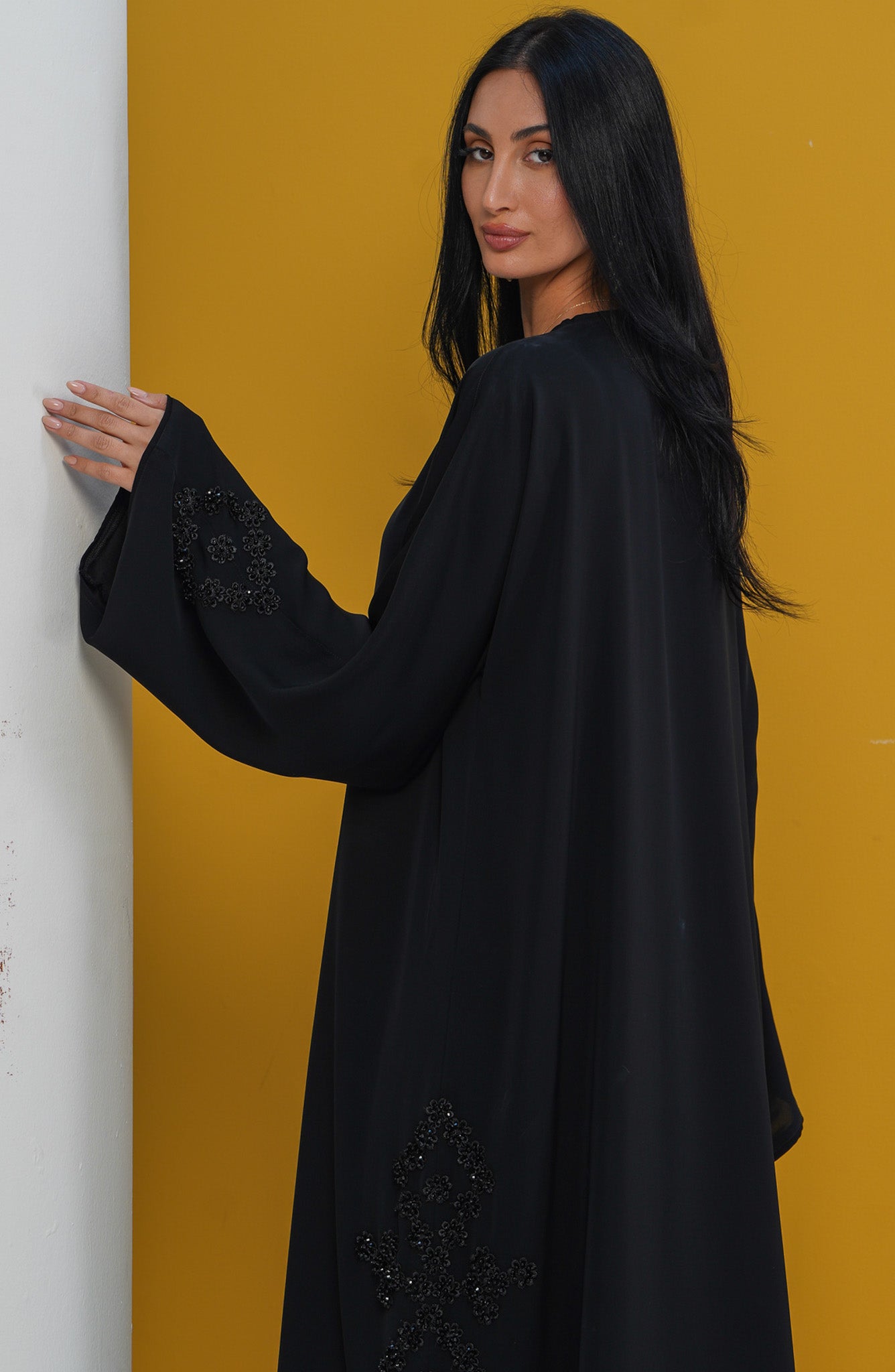 Shomoukh Abaya SS49209-36 - Black