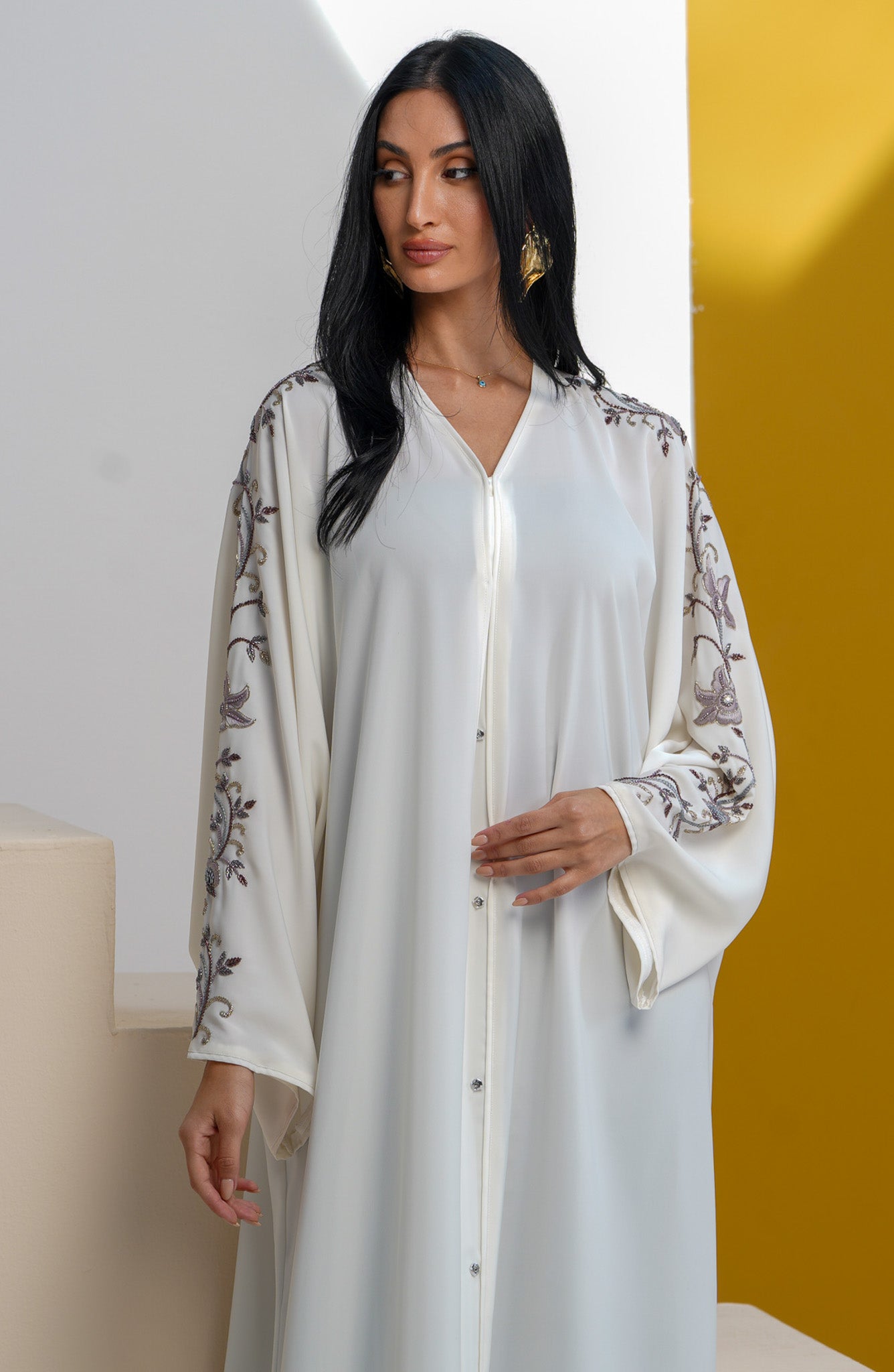 Shomoukh Abaya SS39509-30 - Off-White